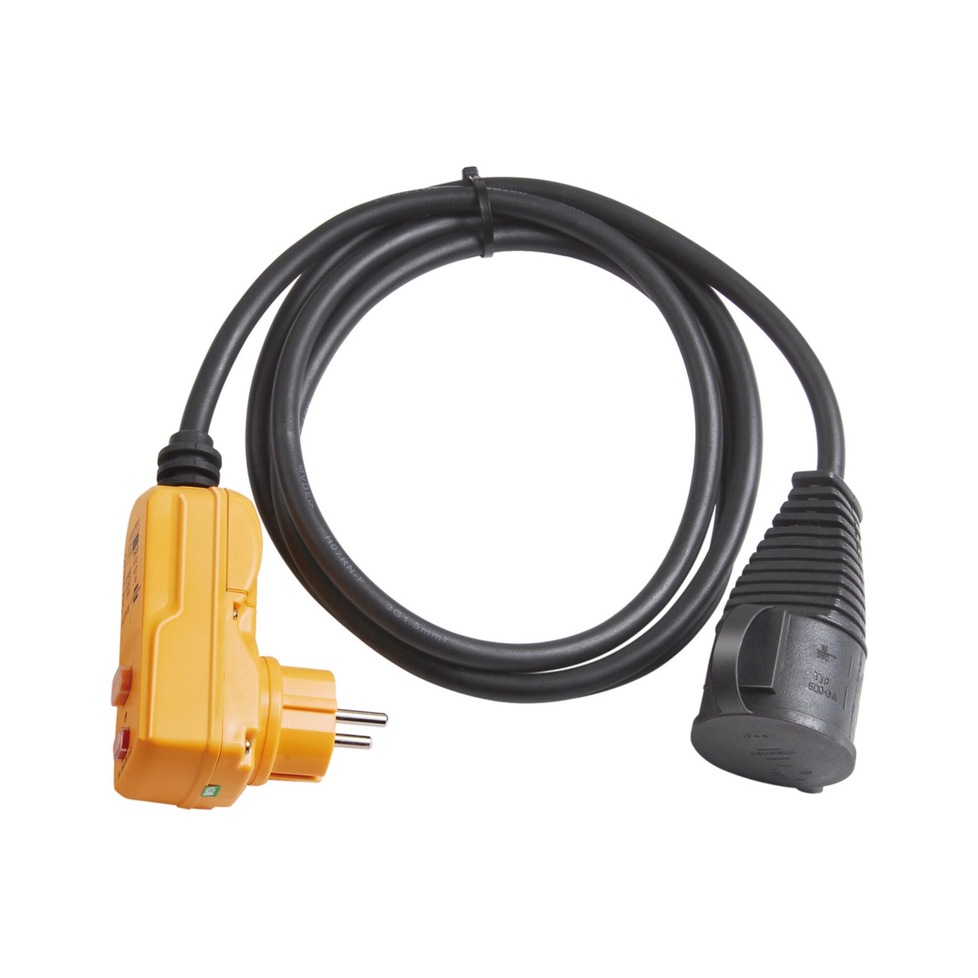 Brennenstuhl Stromverteiler Schutzadapterkabel FI IP44 2m schwarz H07RN-F 3G1,5