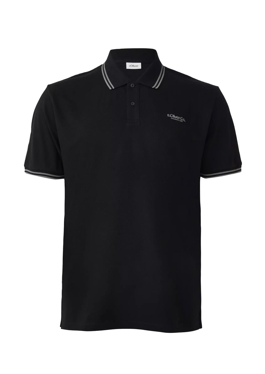 s.Oliver Poloshirt Poloshirt BIG SIZE kurzarm, Kragen, Knöpfe, Logo