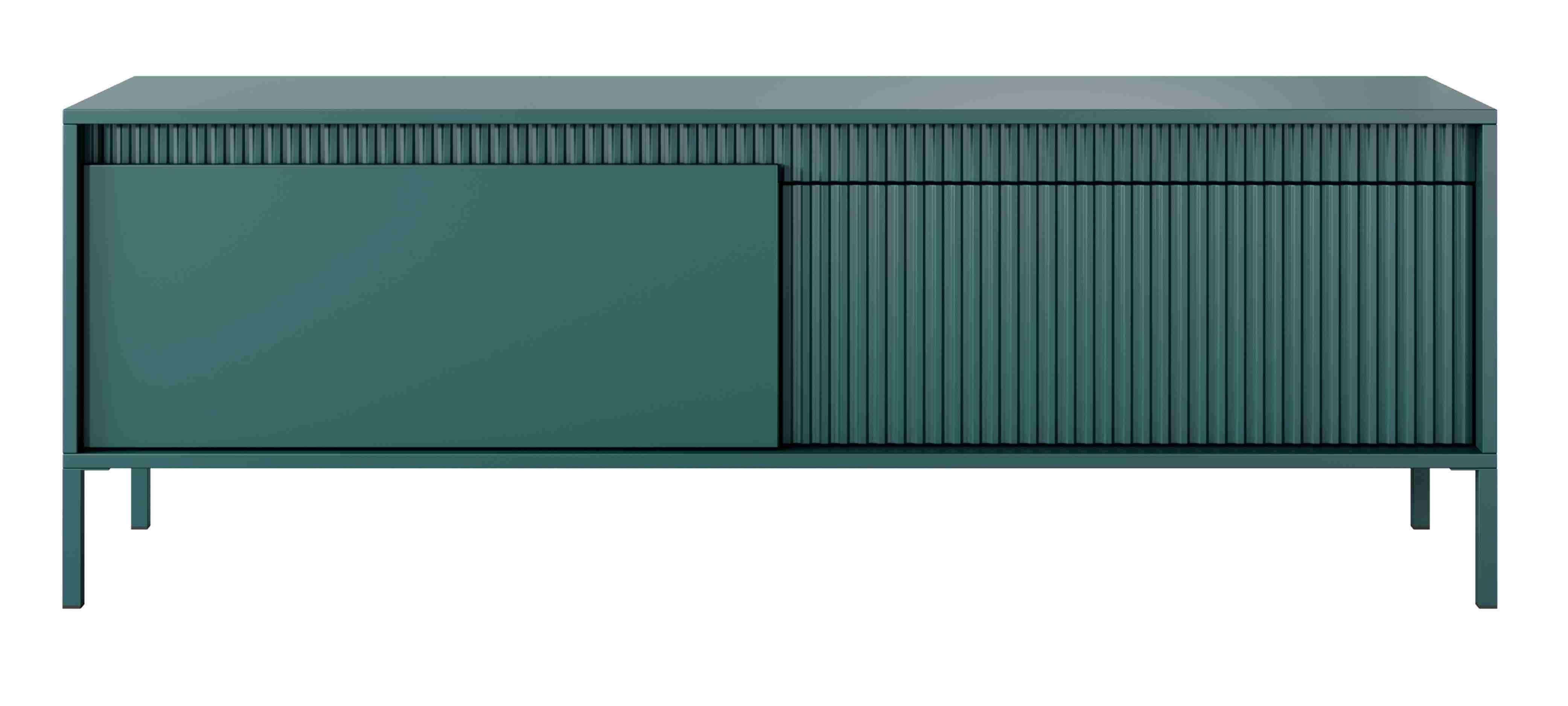 Furnix TV-Schrank Rebeca 153 cm Sideboard mit zwei Schränken Metallfüße 4 Farben Auswahl Push-to-Open, 153,5x53,4x39,5 cm, Blickfang in Ihrem Heim