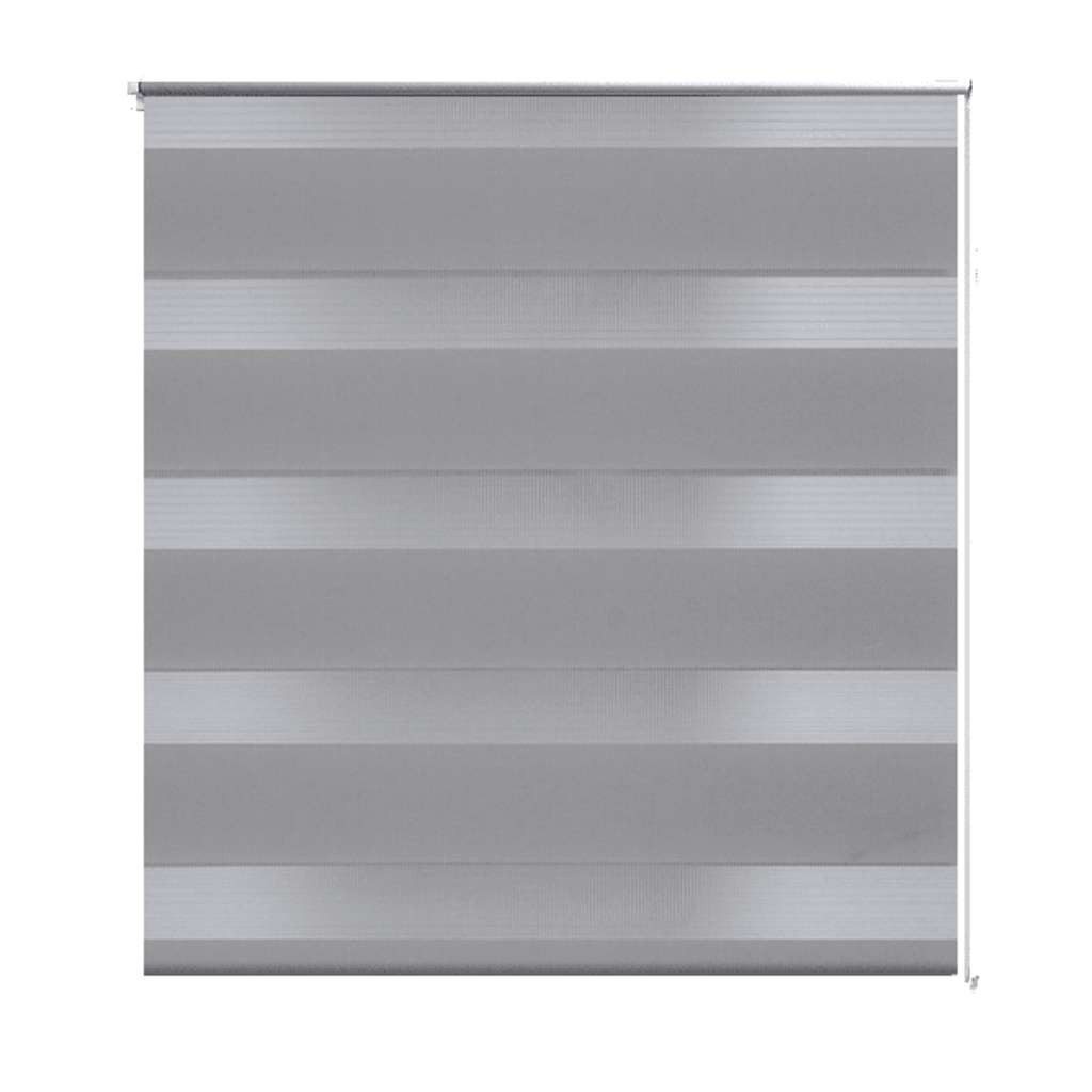 Rollo Zebra-Rollo 70,9 x 120 cm, Stoffbreite 66,7 cm, grau, vidaXL