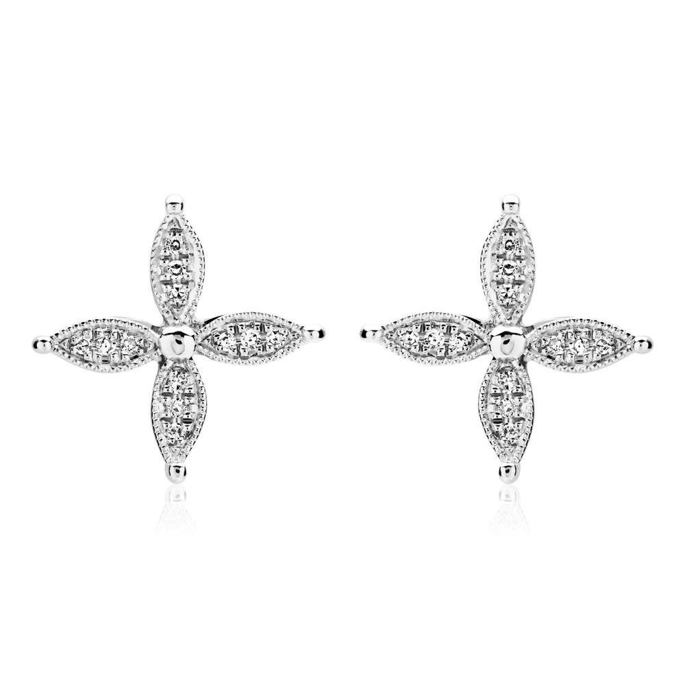 Unique Paar Ohrstecker Ohrstecker Blüte...