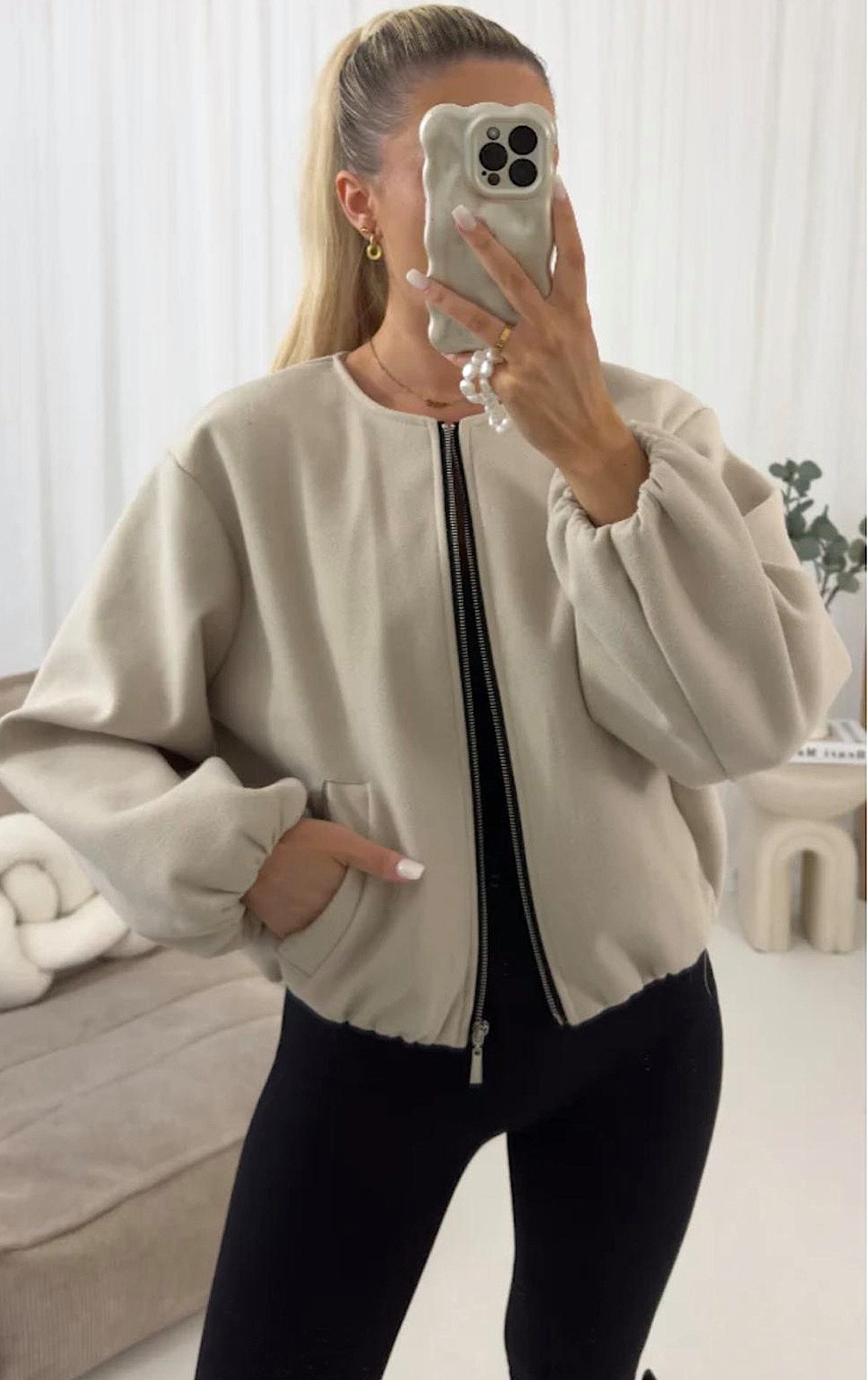 Worldclassca Bomberjacke Worldclassca Bomberjacke mit Zip Trench Jacke Übergangsjacke Blouson