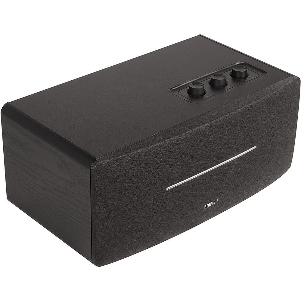 Stereo 70 (Bluetooth, D12 Lautsprechersystem Schwarz W, Echtholz) Infrarot-Fernbedienung, Edifier®