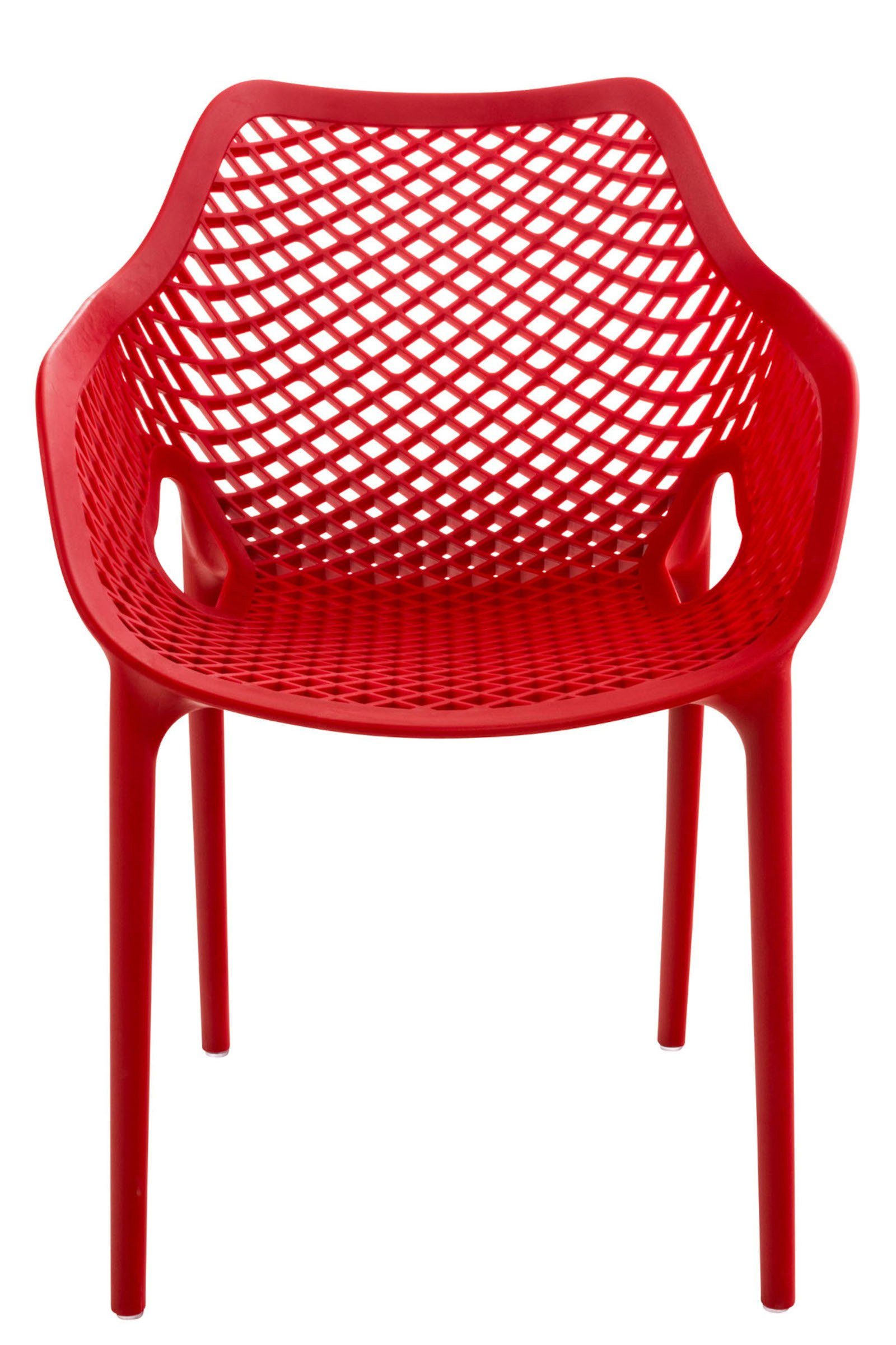 CLP Gartenstuhl Air XL (2er rot Outdoor-Stühle, mit Set), Wabenmuster
