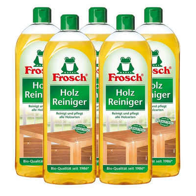 FROSCH 5x Frosch Holz Reiniger 750 ml - mit natürlichen Pflegewirkstoffen der Spezialwaschmittel