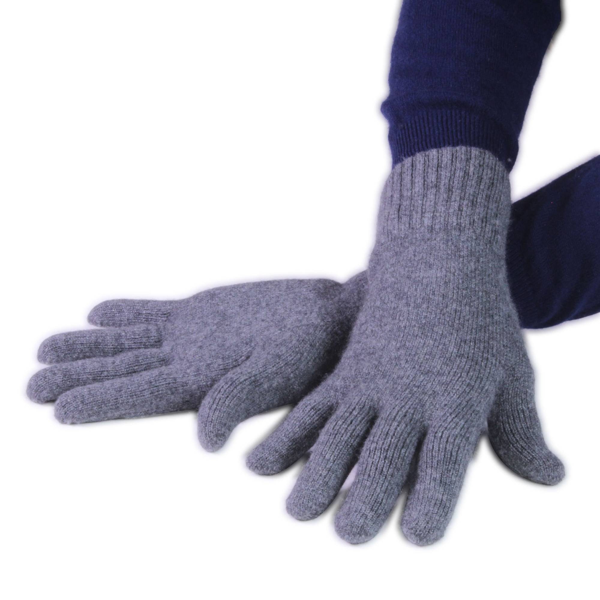 Tumelo Strickhandschuhe Handschuhe HerrenAnthrazit 100% Kaschmir