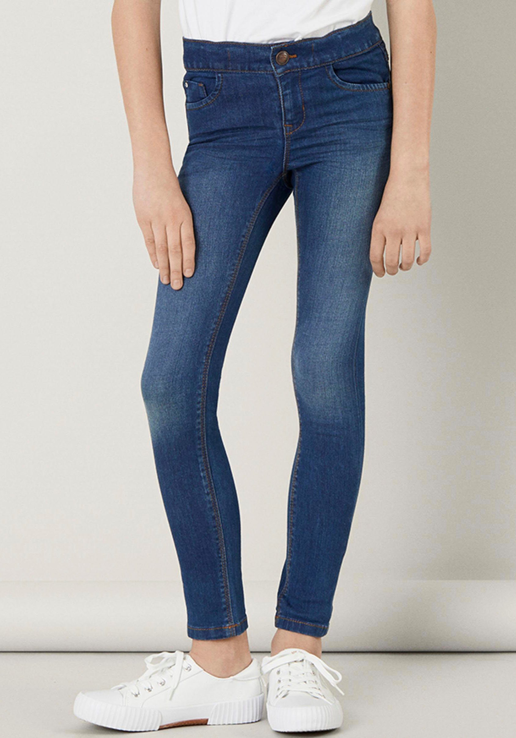 DNMATASI denim NKFPOLLY It medium PANT blue Name Stretch-Jeans