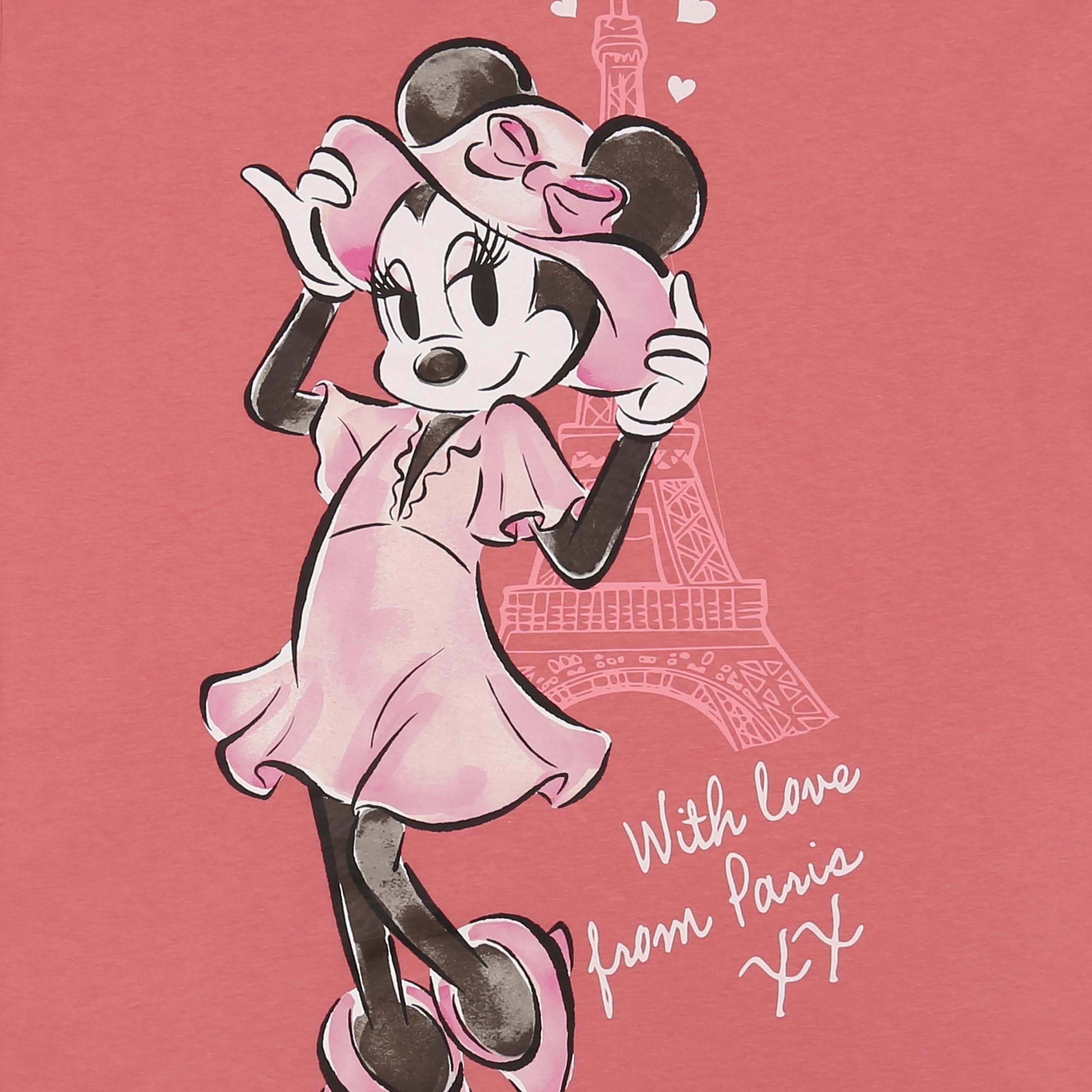 Disney Minnie Mouse Nachthemd DISNEY Minnie Mouse Damen Nachthemd, 100% Baumwolle, Schlafshirt