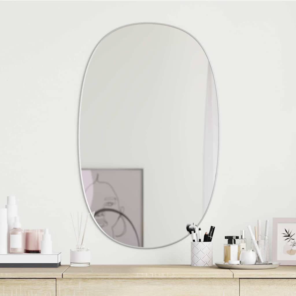 vidaXL Spiegel Wandspiegel Silbern 80x50 cm (1-St)