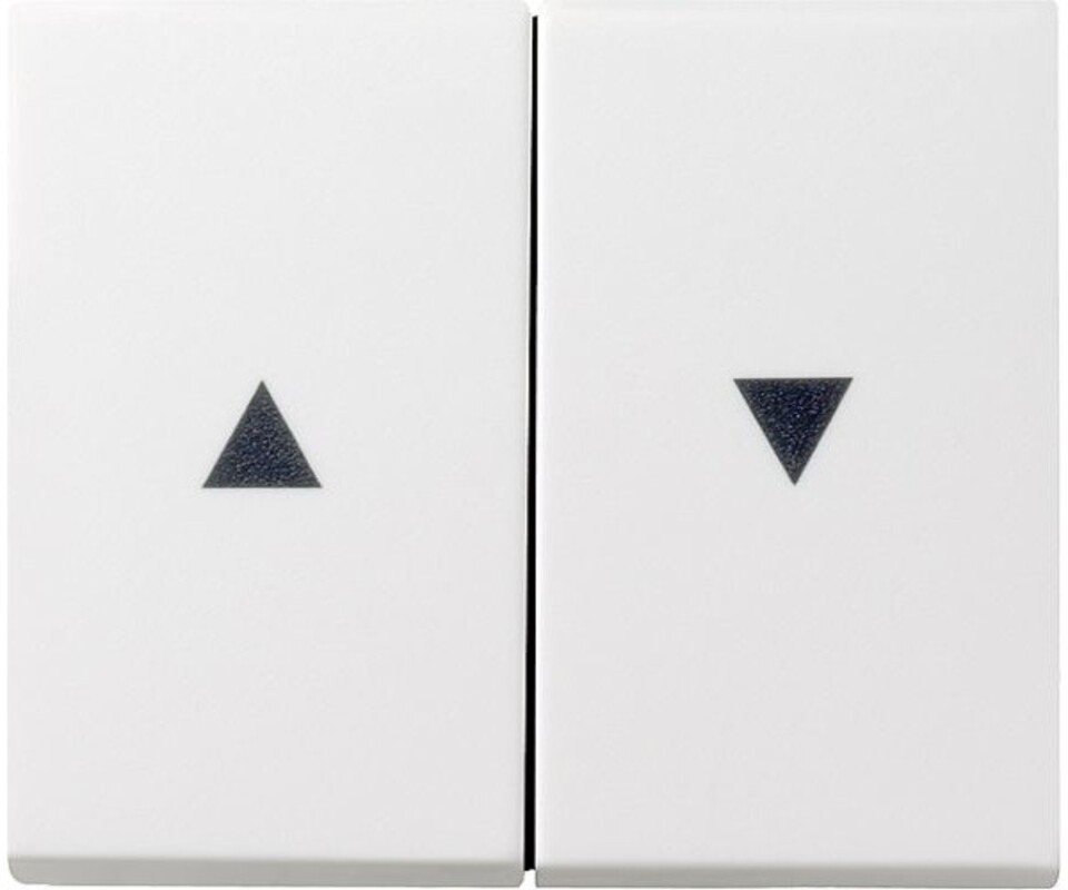 GIRA Schalter GIRA 329427 Wippe 2fach Pfeil System 55 Reinweiß seidenmatt