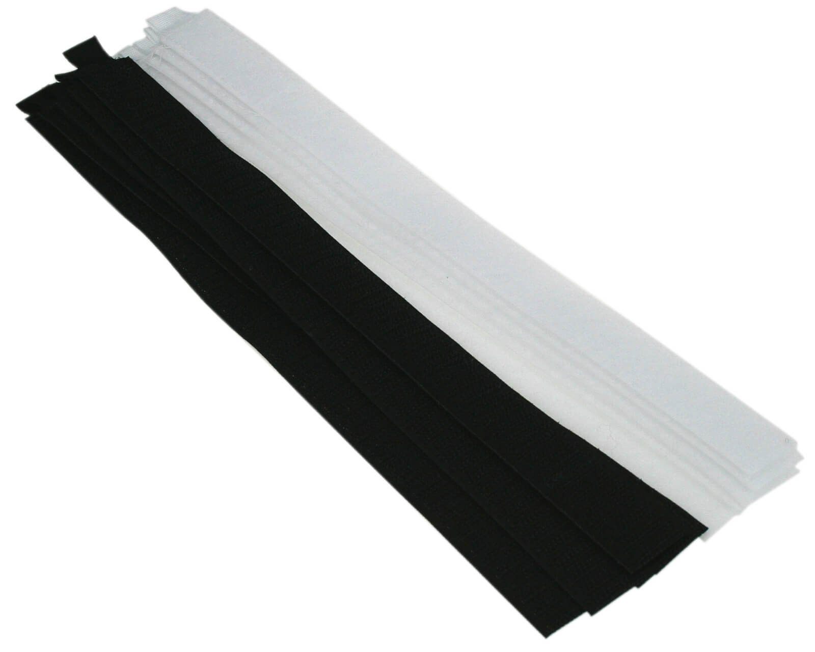 40 Klett-Kabelbinder Schwarz – 50 Cm Lang, 50 Mm Breit – Mit Metallöse & Wiederverwendbar – Für Kabelmanagement
