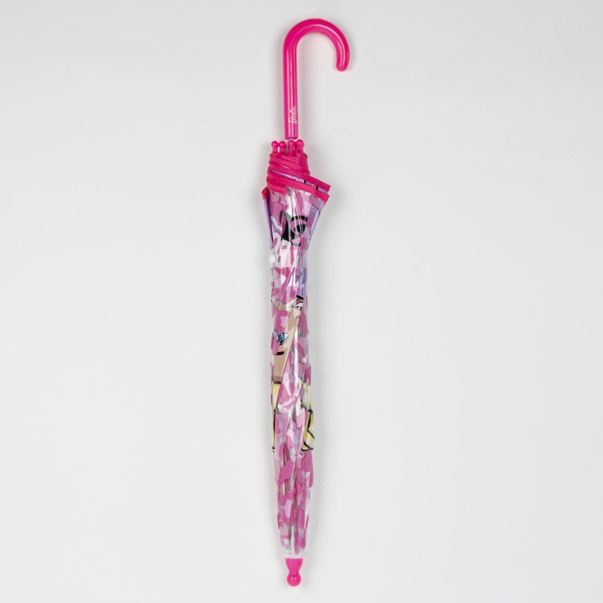 Cerda Stockregenschirm Barbie Regenschirm ⌀ 71  cm Leichter Kuppel-Schirm für Regenwetter, Komplett durchsichtig