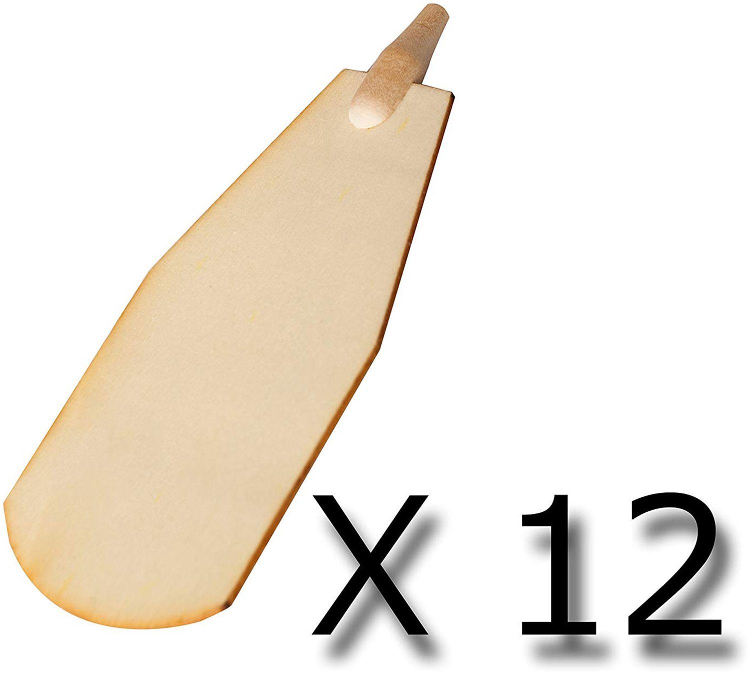 BRUBAKER Weihnachtspyramide Flügelrad Ersatzteile - 12 Flügel für Weihnachtspyramiden 45 cm/60 cm, Holz naturfarben