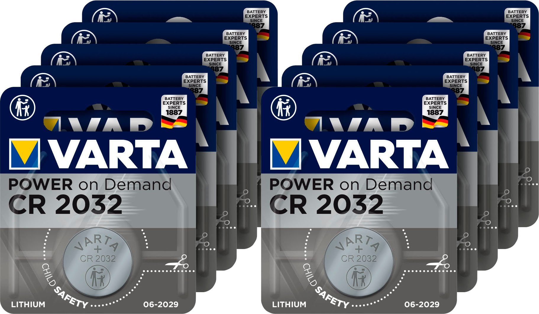 VARTA »CR 2032« Knopfzelle, CR2032 (3 V), VARTA Markenprodukt in Premium  Qualität - 10 Jahre Lagerzeit garantiert online kaufen | OTTO