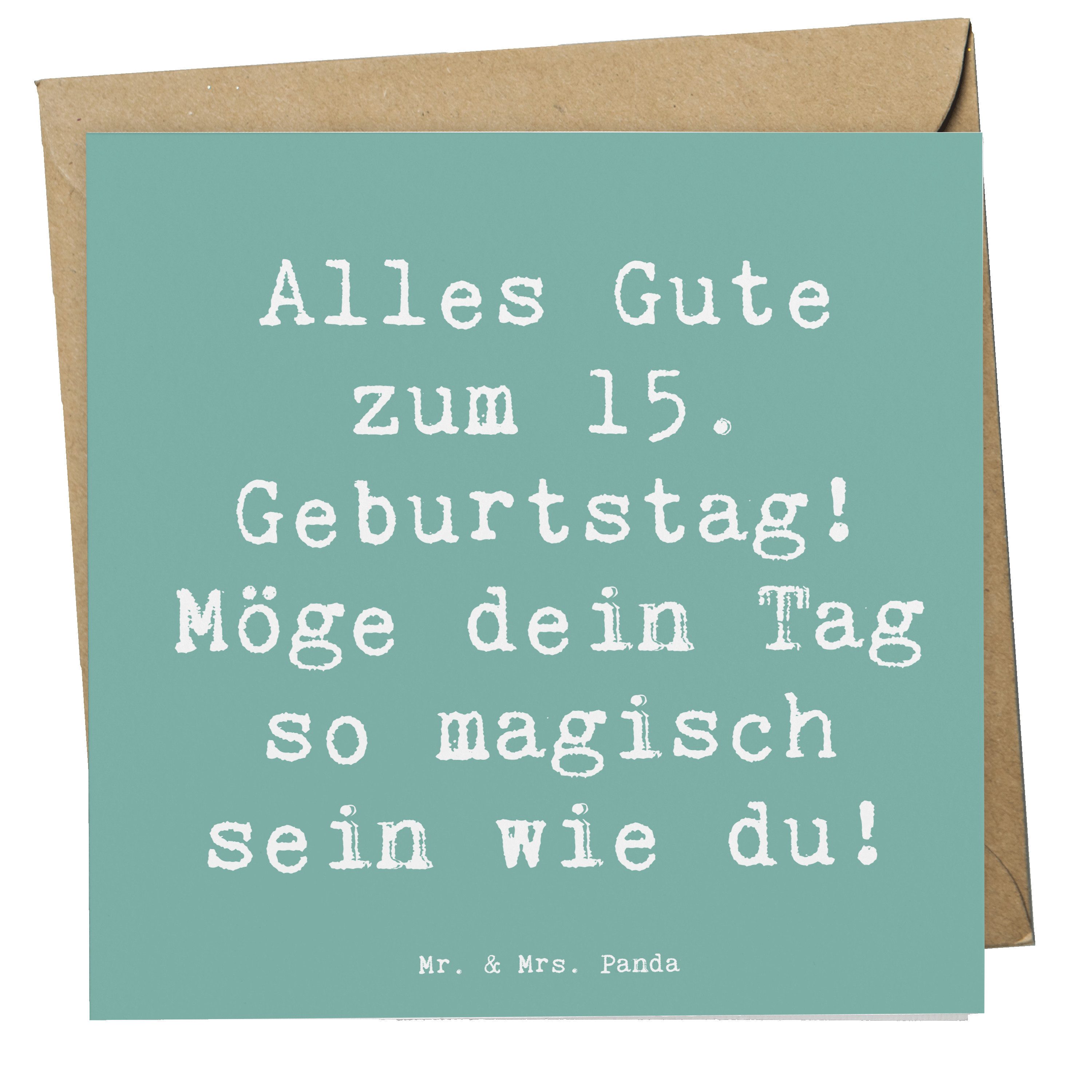 Grußkarte 15. Geburtstag Magisch - Meeresbrise - Geschenk, Geburtstagswunsch, G