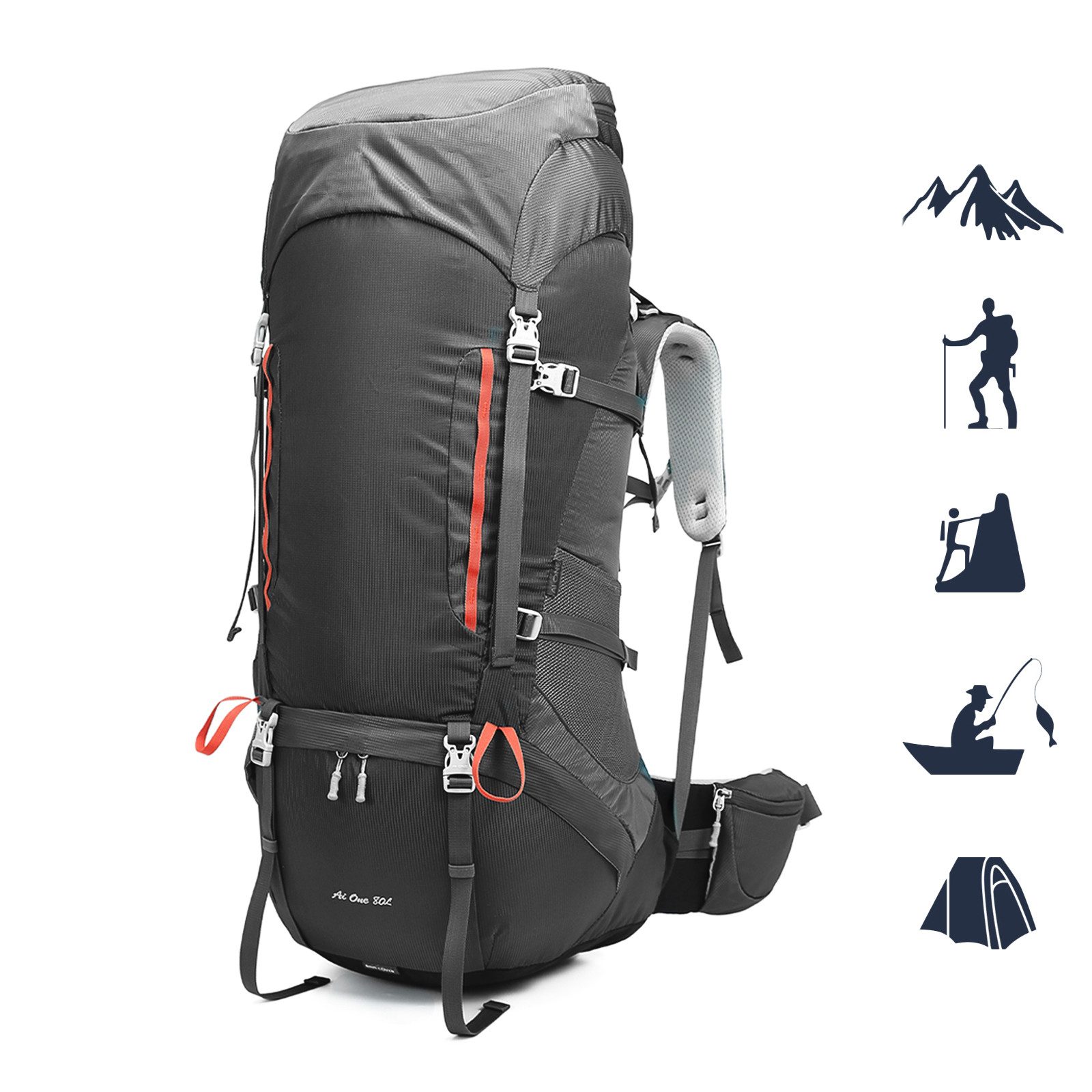 TAN.TOMI Wanderrucksack 80L Trekkingrucksack Campingrucksack Wanderrucksack günstig online kaufen