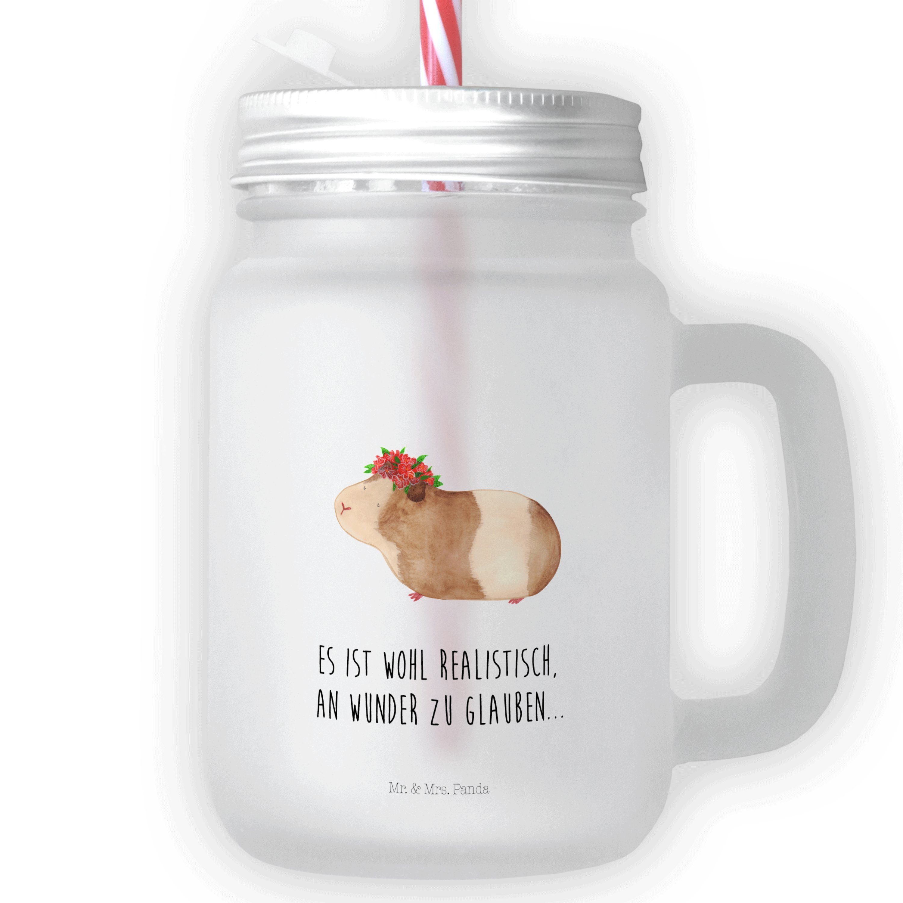 Meerschweinchen Panda Premium Cocktail-, Mrs. Mr. - - Glas & Gute Glas Laune, weise Transparent Geschenk,