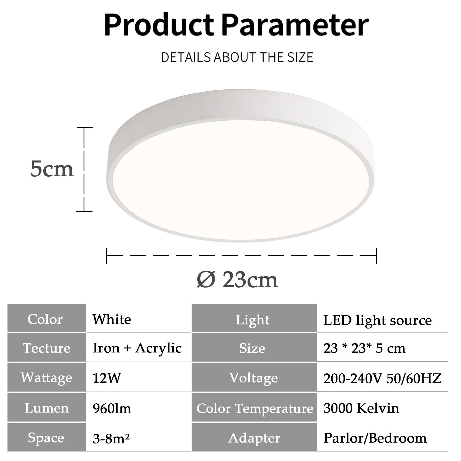 style home LED Deckenleuchte Runde Deckenlampe aus Metall, Warmweiß 3000K o günstig online kaufen