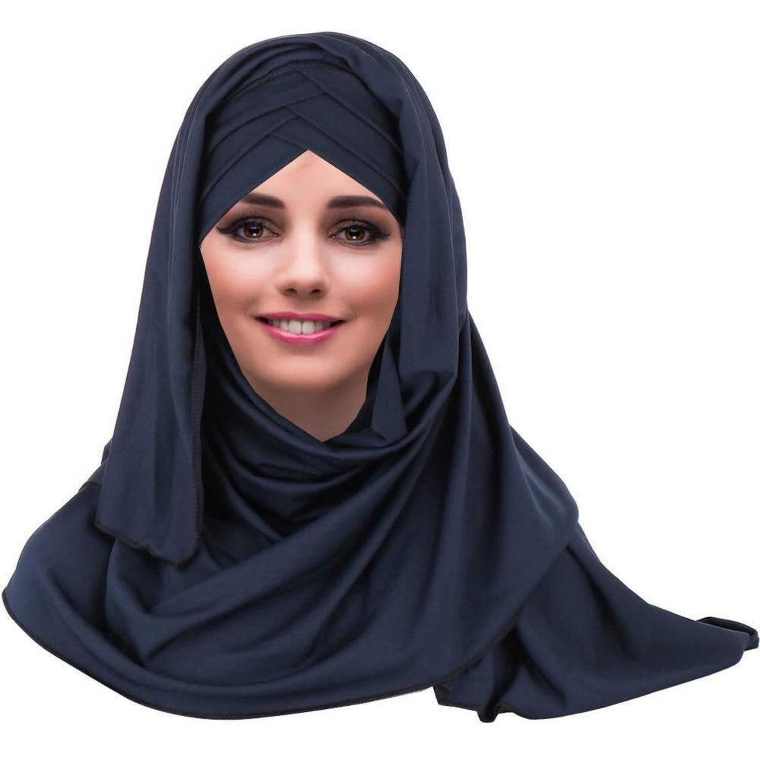 LuxusKollektion Kopftuch Beanie Mütze Schal Navy Blau Einheitsgröße, (1-St)