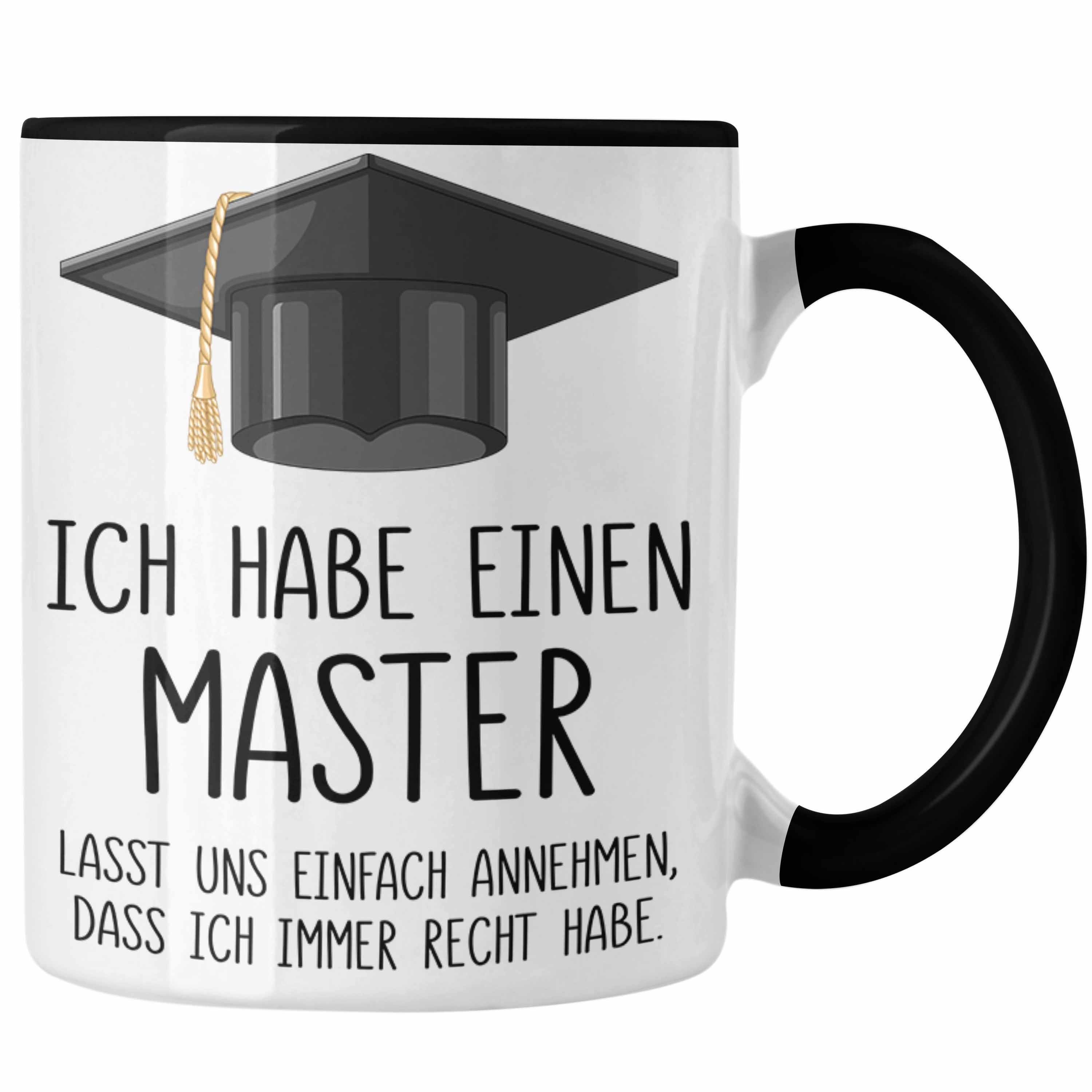 Trendation Tasse Trendation - Master Bestanden Geschenk Abschluss Tasse Spruch Master Graduation Bestandene Prüfung Geschenkidee