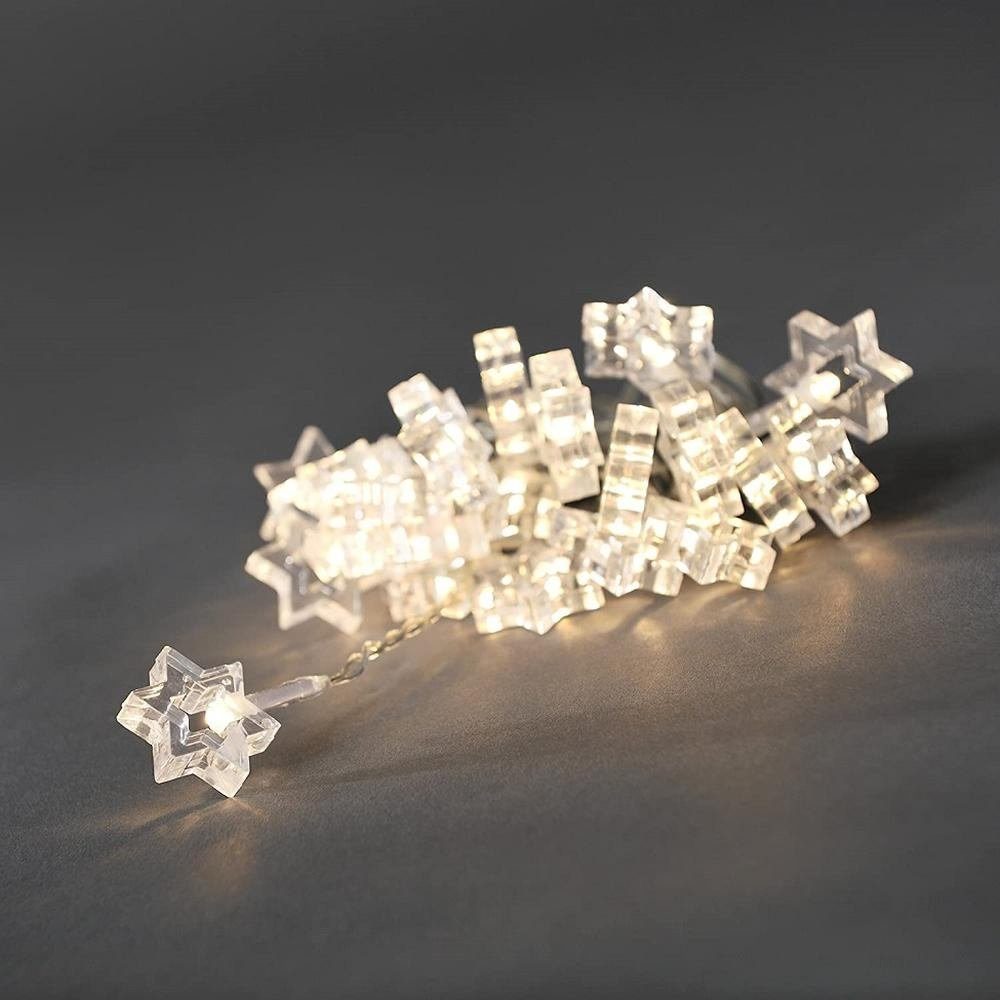 KONSTSMIDE LED-Lichterkette 4090-103 LED Lichterkette "klare Sterne" 24er weiß