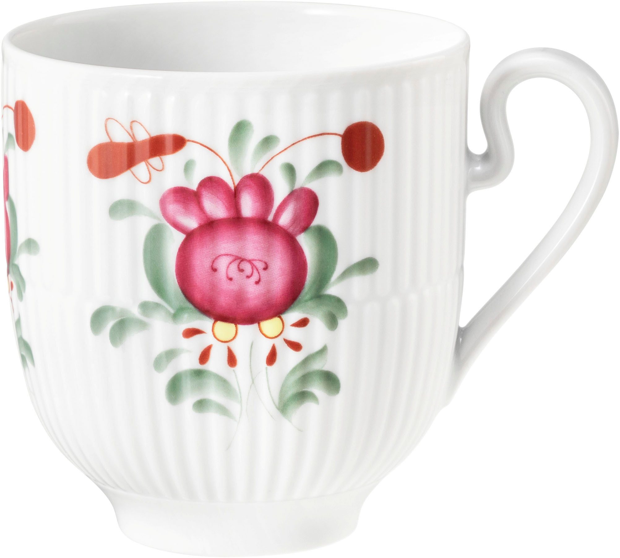 Seltmann Weiden Becher Amina Ostfriesenrose, 1-tlg., Porzellan, Kaffeebecher, Tasse, mit Relief