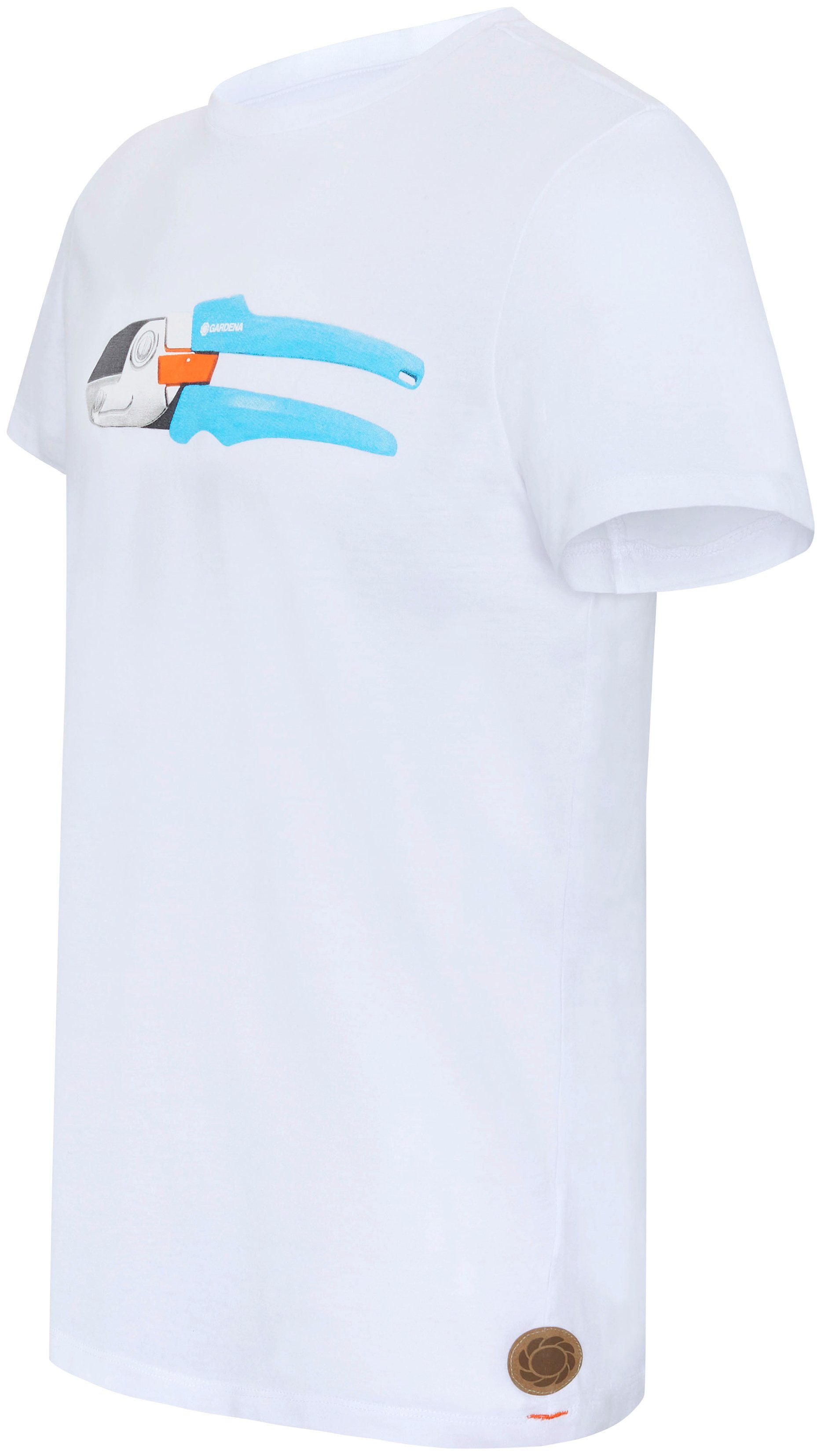 GARDENA T-Shirt Bright Aufdruck mit White