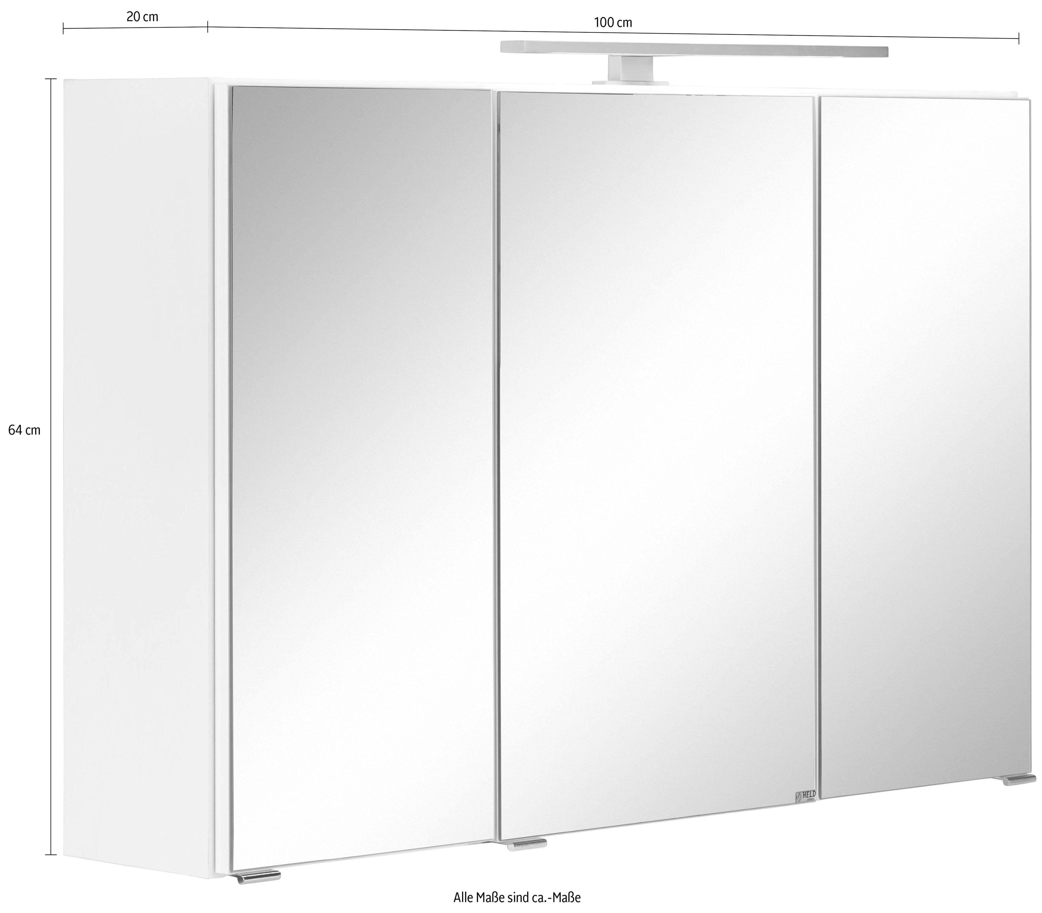 welltime Spiegelschrank Ohio mit LED Beleuchtung – Bild 4 von 4