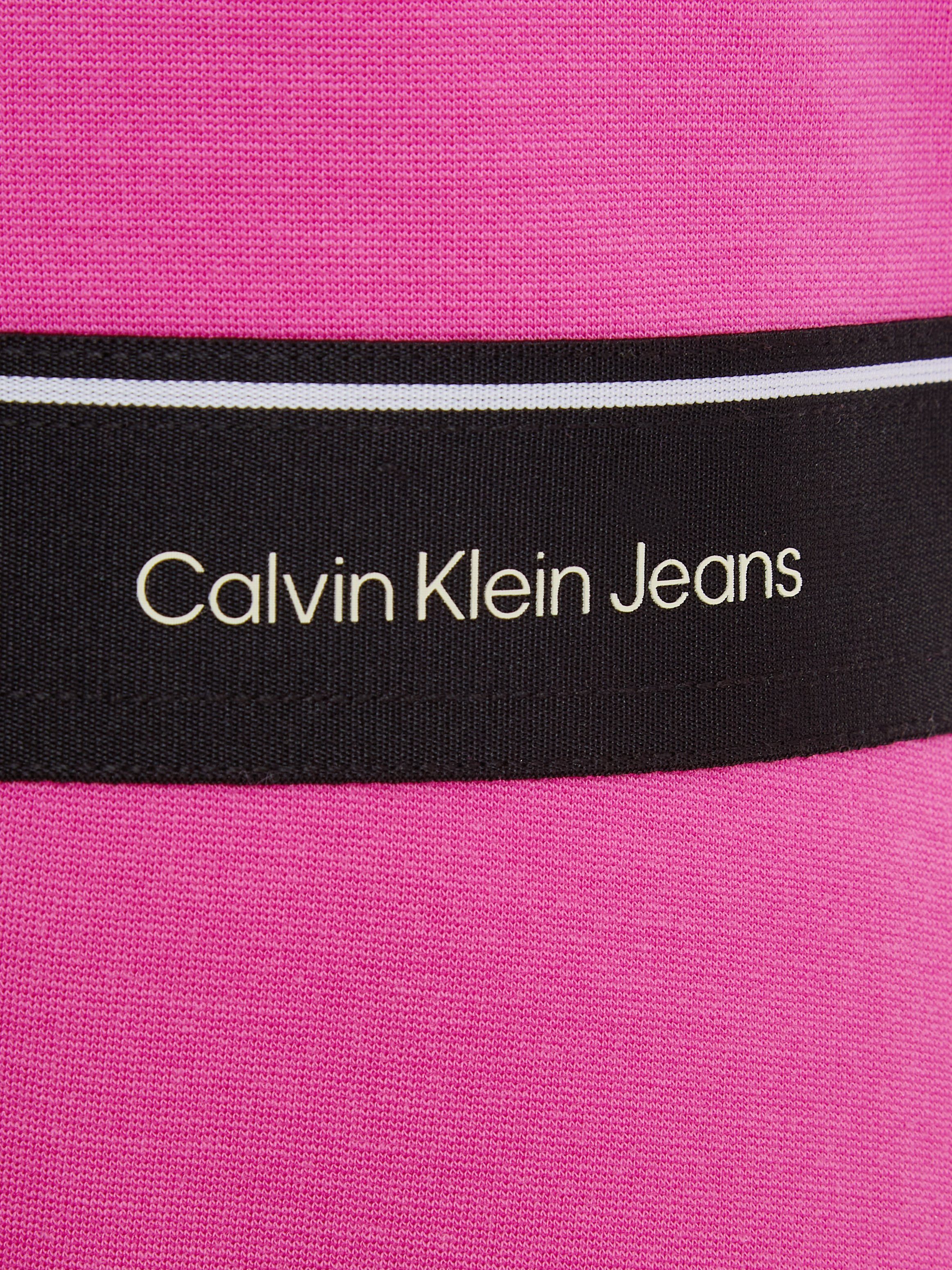 Amour PUNTO Logoschriftzug Jeans Blusenkleid SS LOGO DRESS TAPE Calvin Pink Klein mit