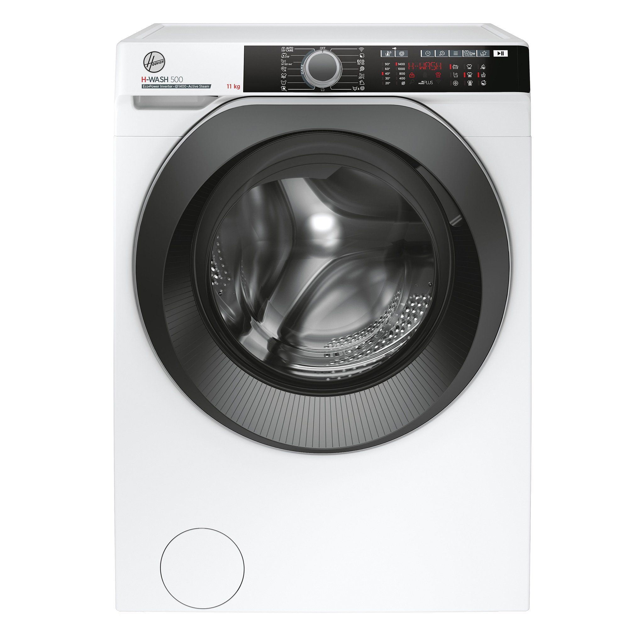 Hoover Waschmaschine HWE 411AMBS/1-S, 11 Bluetooth, App hOn / U/min, Digitaldisplay Wi-Fi + Dampf-Funktion, 1400 kg