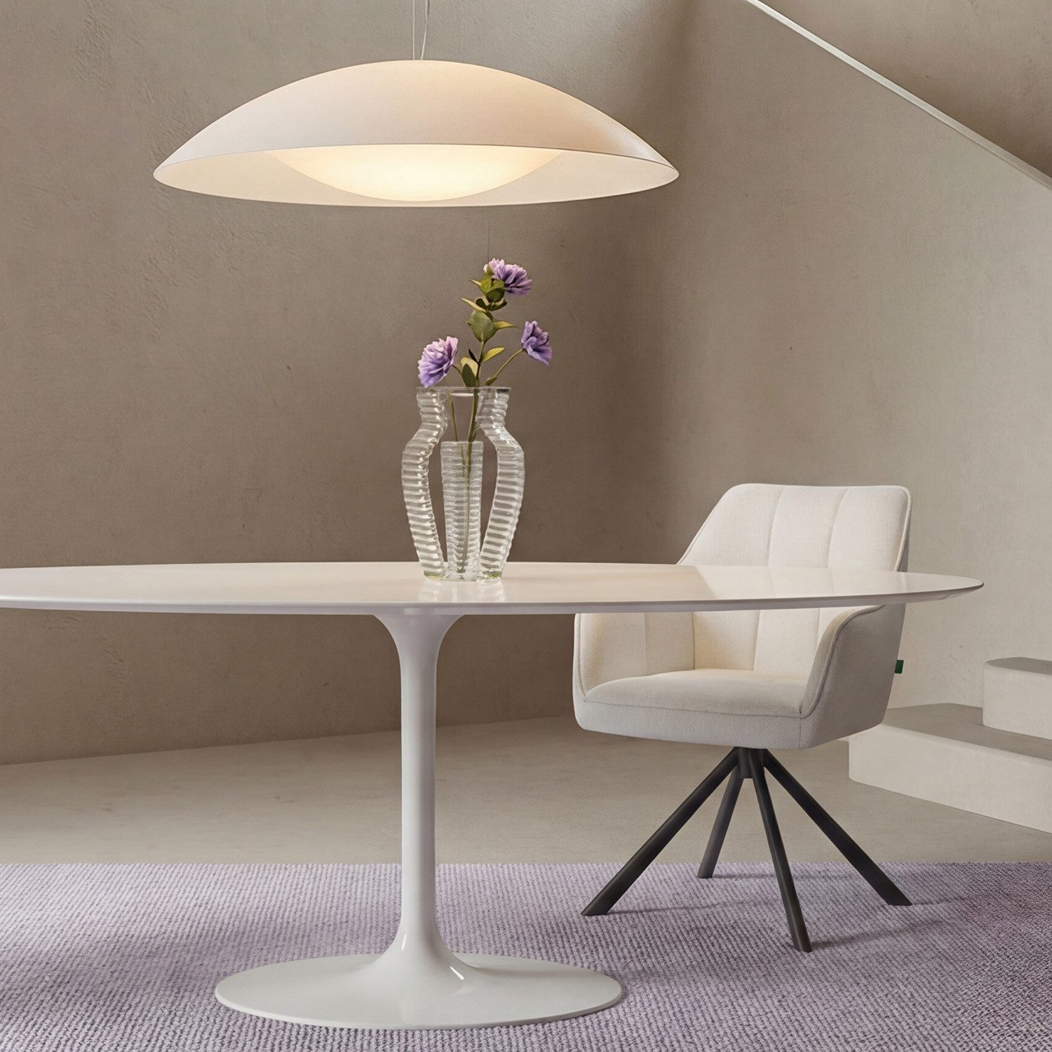 DUBI Möbel Polsterstuhl THOMAS-MIRA, 360° drehbar Massivholz oder Metallgestell 2er-Set