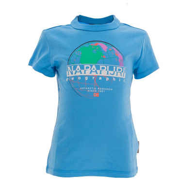 Napapijri T-Shirt NP0A4H3 für Kinder Unisex Rundhalsauschnitt S-Azogues mit Rippbündchen