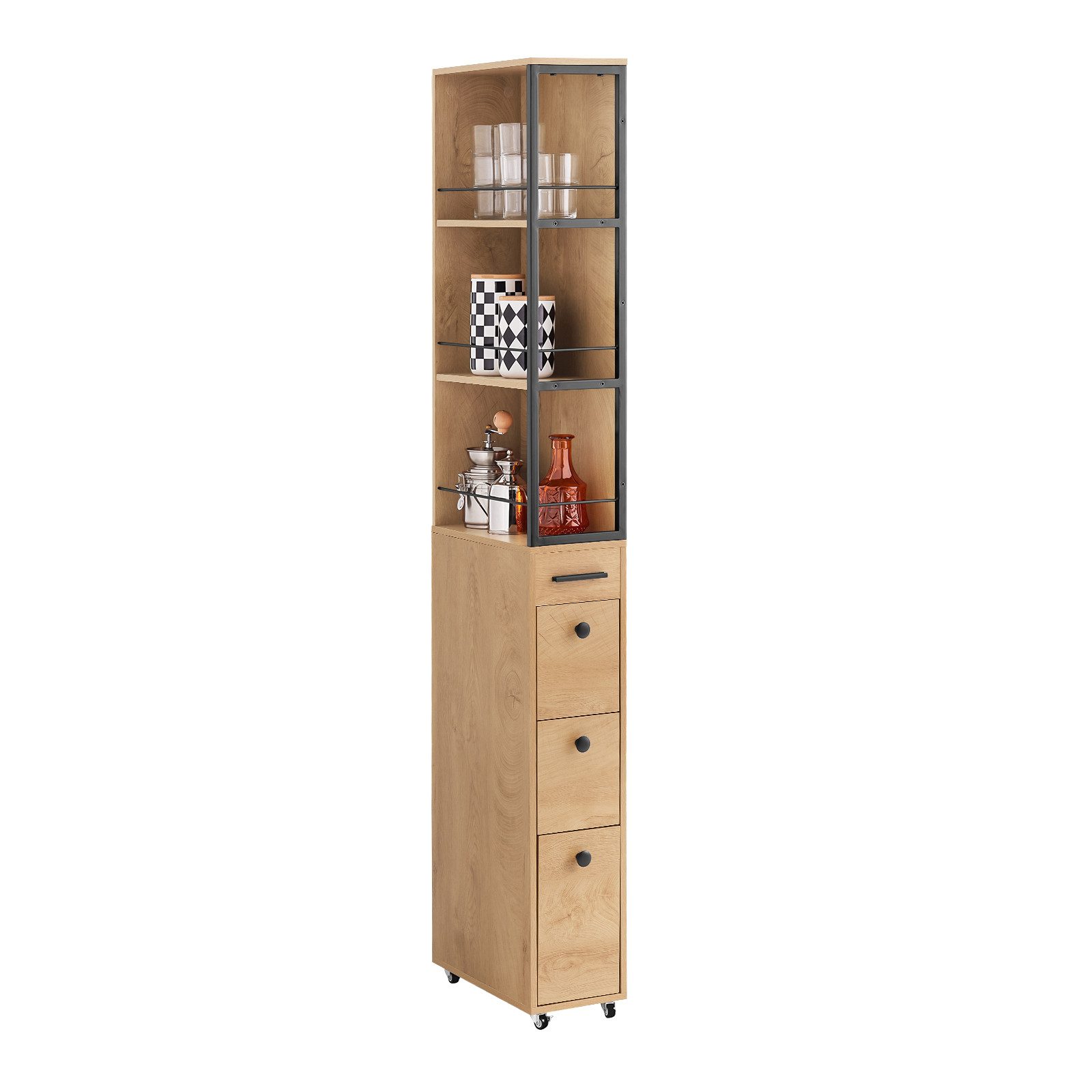 SoBuy Hochschrank NSR13 Nischenregal mit 3 günstig online kaufen
