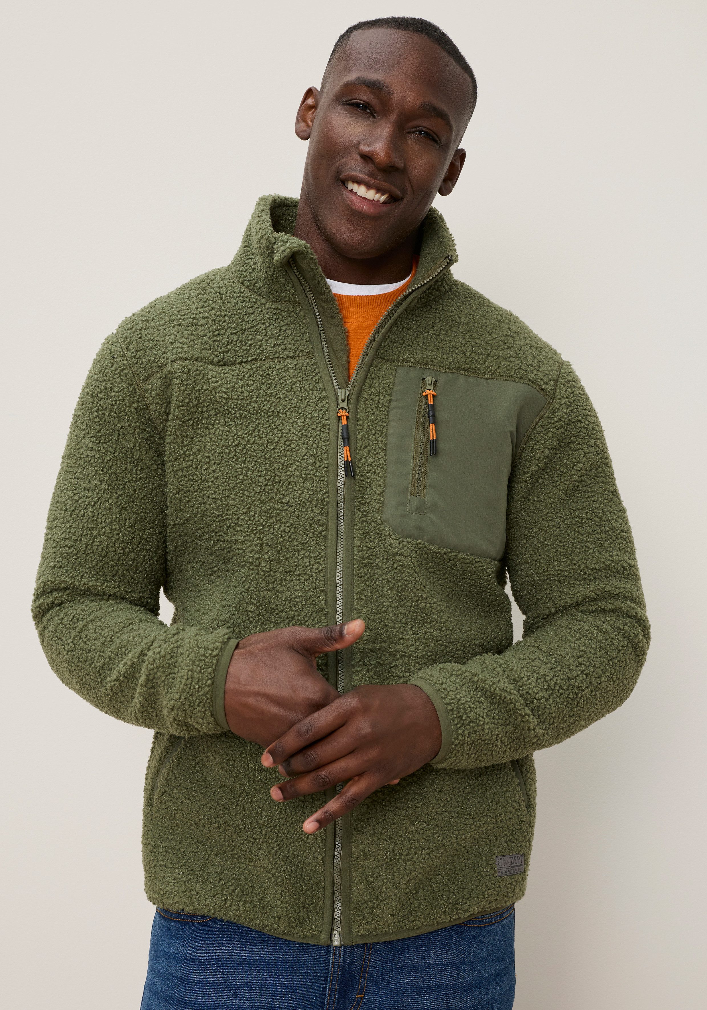 KangaROOS Fleecejacke Teddy Fleece Jacke mit Brusttaschen für den Übergang