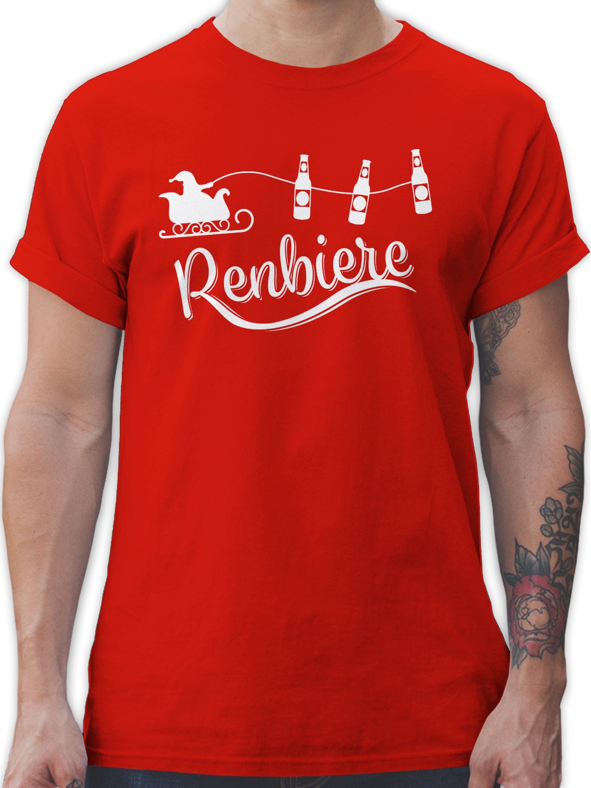 Shirtracer T-Shirt Renbiere Herren & Männer Geschenke 03 Rot