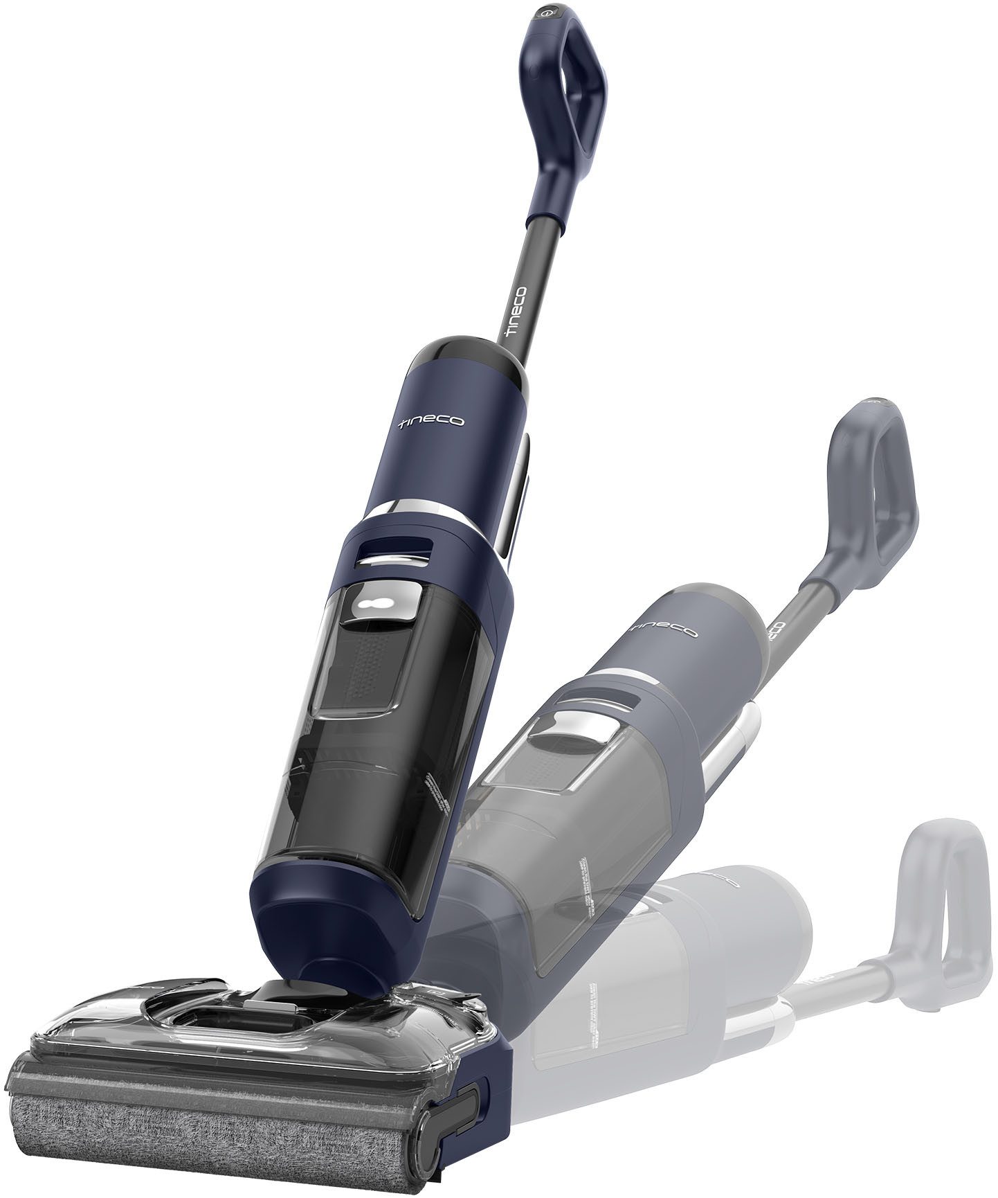 Tineco Nass-Trocken-Sauger Floor One S7 Stretch, 85° Grad Heißluft-Trocknung, 180° Grad Neigung, 230 W, beutellos, 50 Min Akku, automatische Anpassung der Saugleistung, Tierhaarfilter