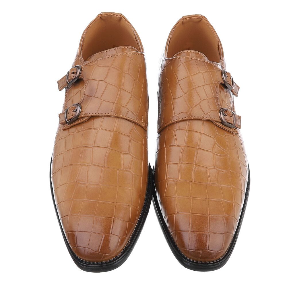 Coolwalk Herren Businessschuhe Elegant Schnürschuh (87284566) Blockabsatz Business-Schuhe in Camel