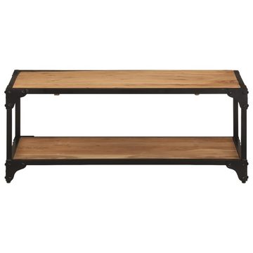 möbelando Couchtisch Althornbach (BxHxT: 90x35x45 cm), aus Massivholz in schwarz, braun