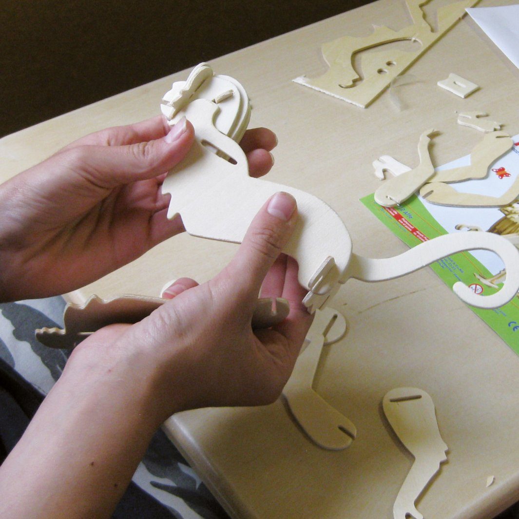 Pebaro 3D-Puzzle Holzbausatz Schmetterling, 860/4, 16 Puzzleteile