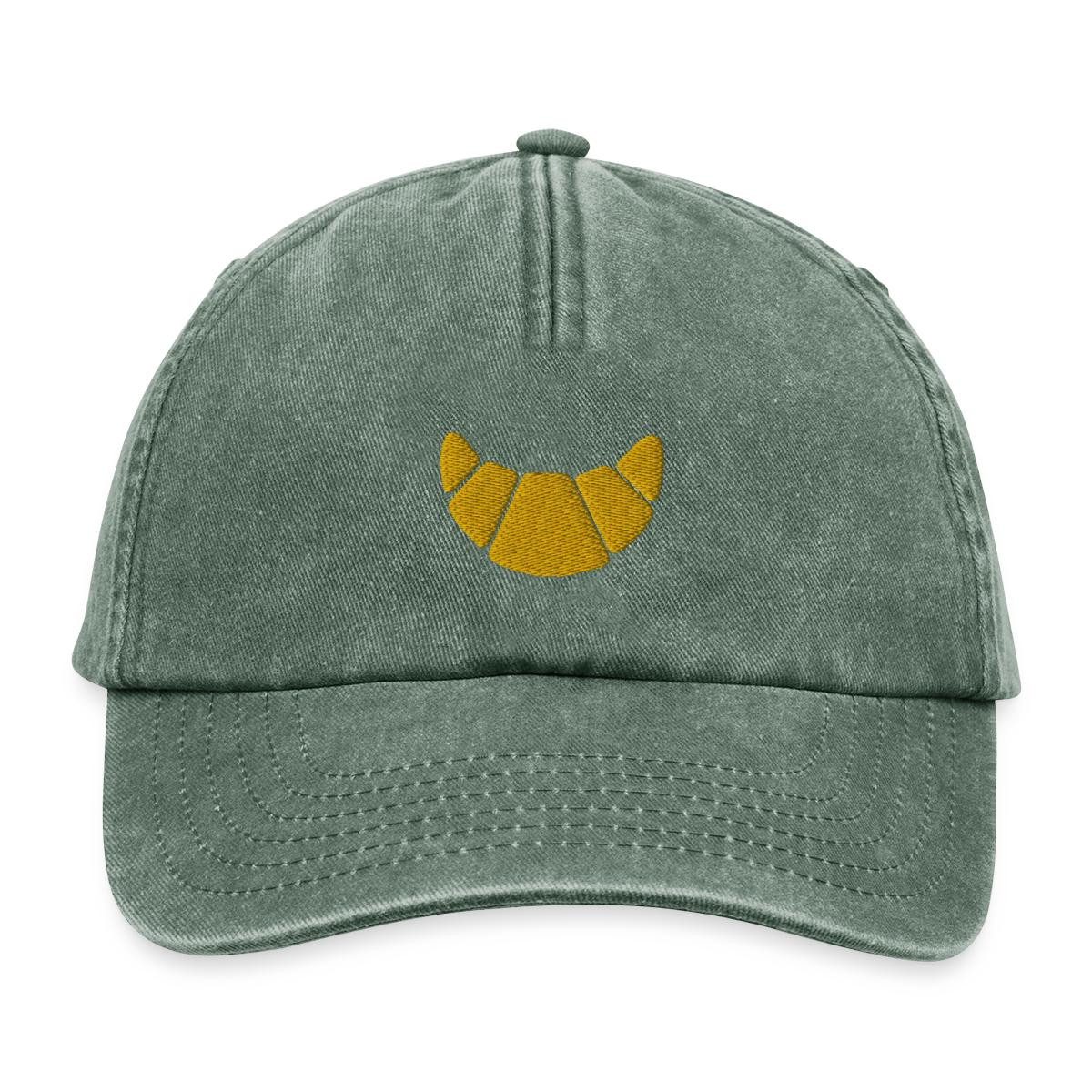 Baseball Cap Stickerei Croissant Vintage Cap
