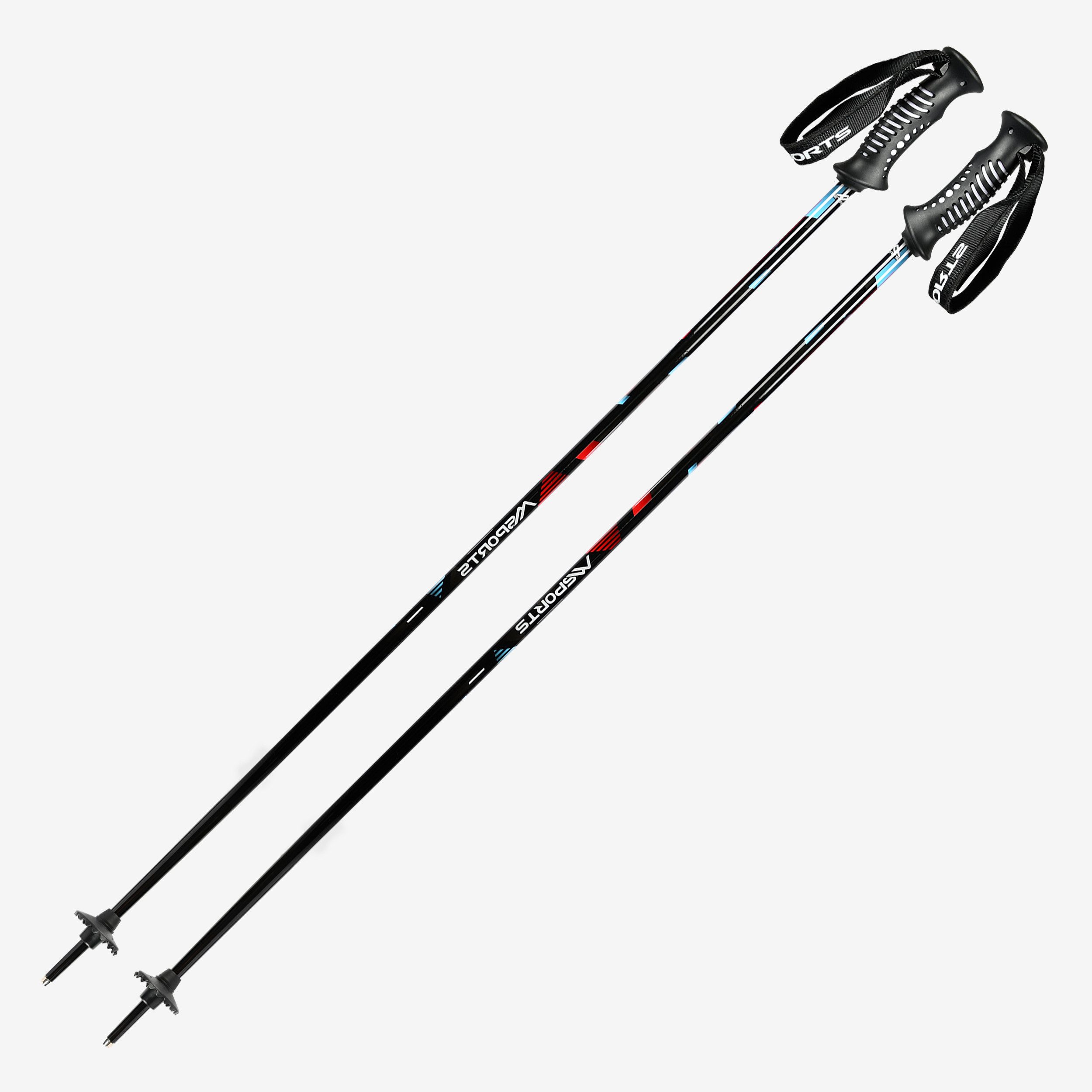 MSports® Skistöcke Skistöcke inkl. Schneeteller Unisex I Aluminium