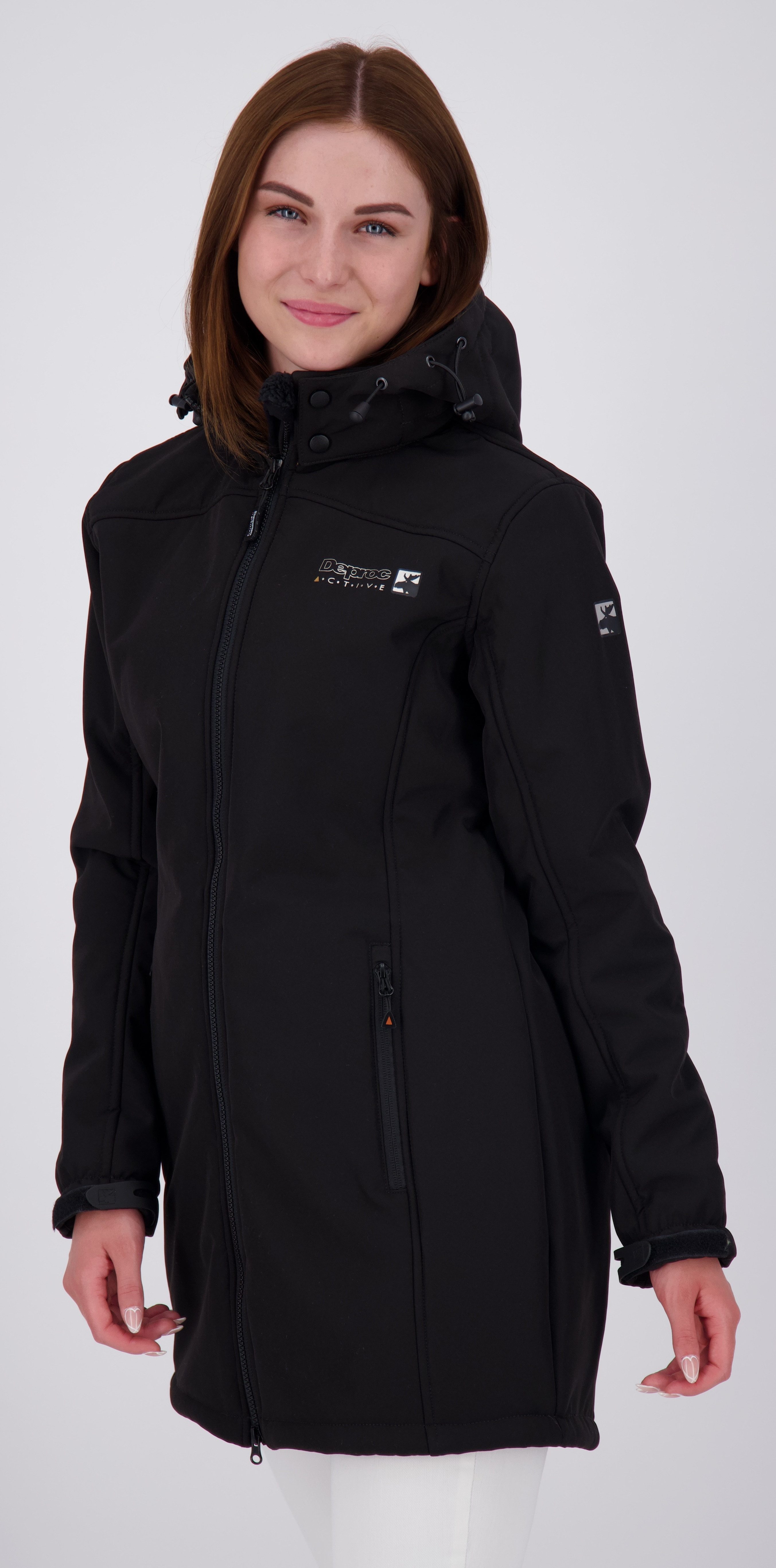 DEPROC Active Kurzmantel KEELE PEAK OS NEW WOMEN Softshellmantel Longjacket Übergangsmantel auch in Großen Größen erhältlich