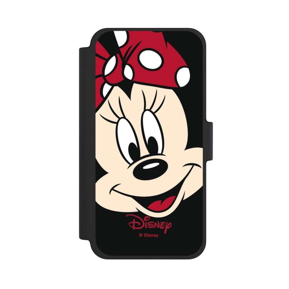 NIVOCASE Handyhülle Minnie Mouse Disney Offizielles Lizenzprodukt Minnie All Over, Apple iPhone 12 mini Klapphülle Handyhülle aus Kunst Leder