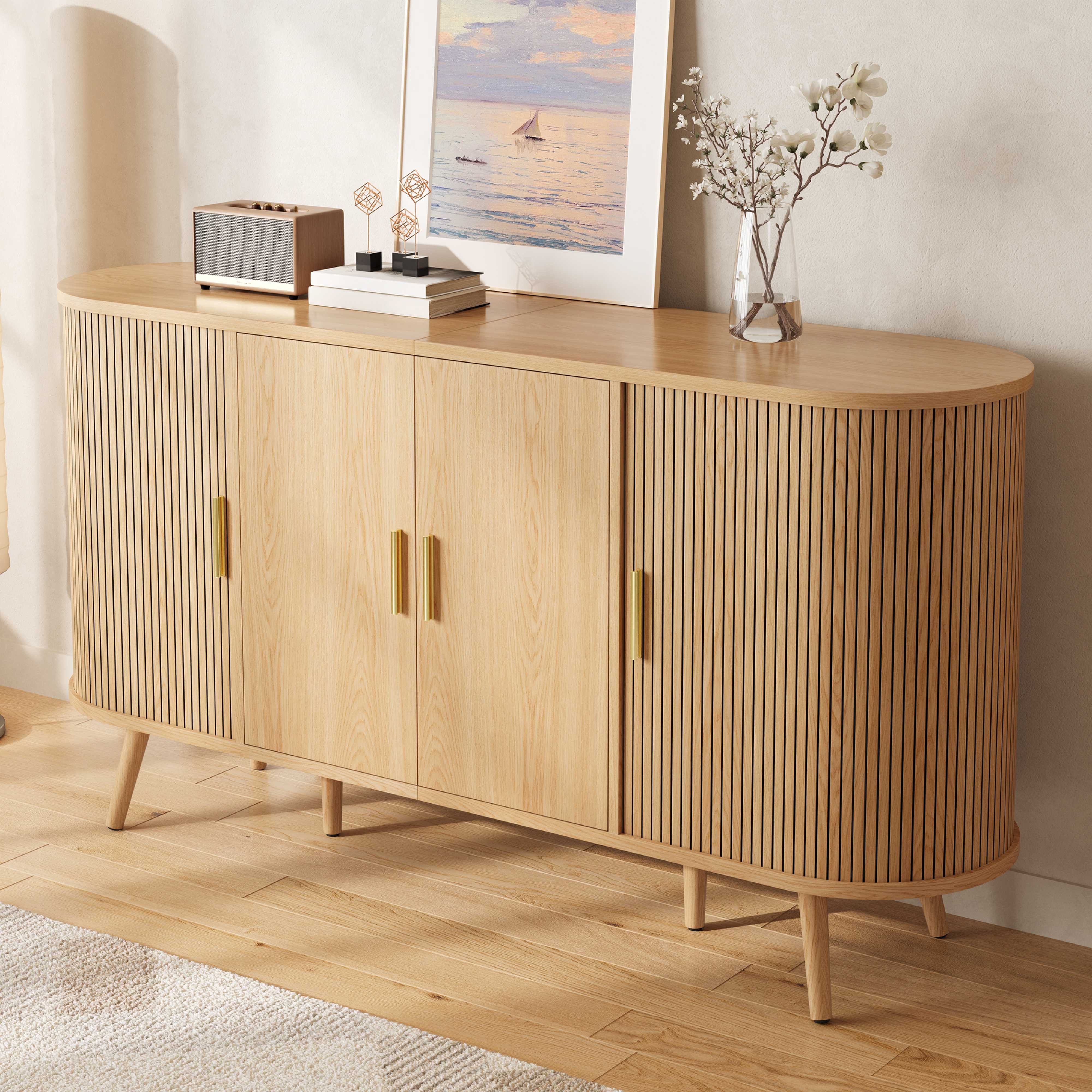 HOMCOM SIDEBOARD mit Lamellentüren Metallschrank mit verstellbaren Einlegeböden jetzt nur online HOMCOM SIDEBOARD mit Lamellentüren Metallschrank mit verstellbaren Einlegeböden jetzt nur online