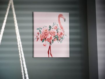 LA CUTE Malen nach Zahlen Malen nach Zahlen Set 40x50cm - Flamingo auf Leinwand (Leinwand Malen nach Zahlen Komplett-Set, 1x Malen nach Zahlen auf Leinwand), Hochwertiges Flamingo-Malen-nach-Zahlen: Einfach, entspannt, kreativ