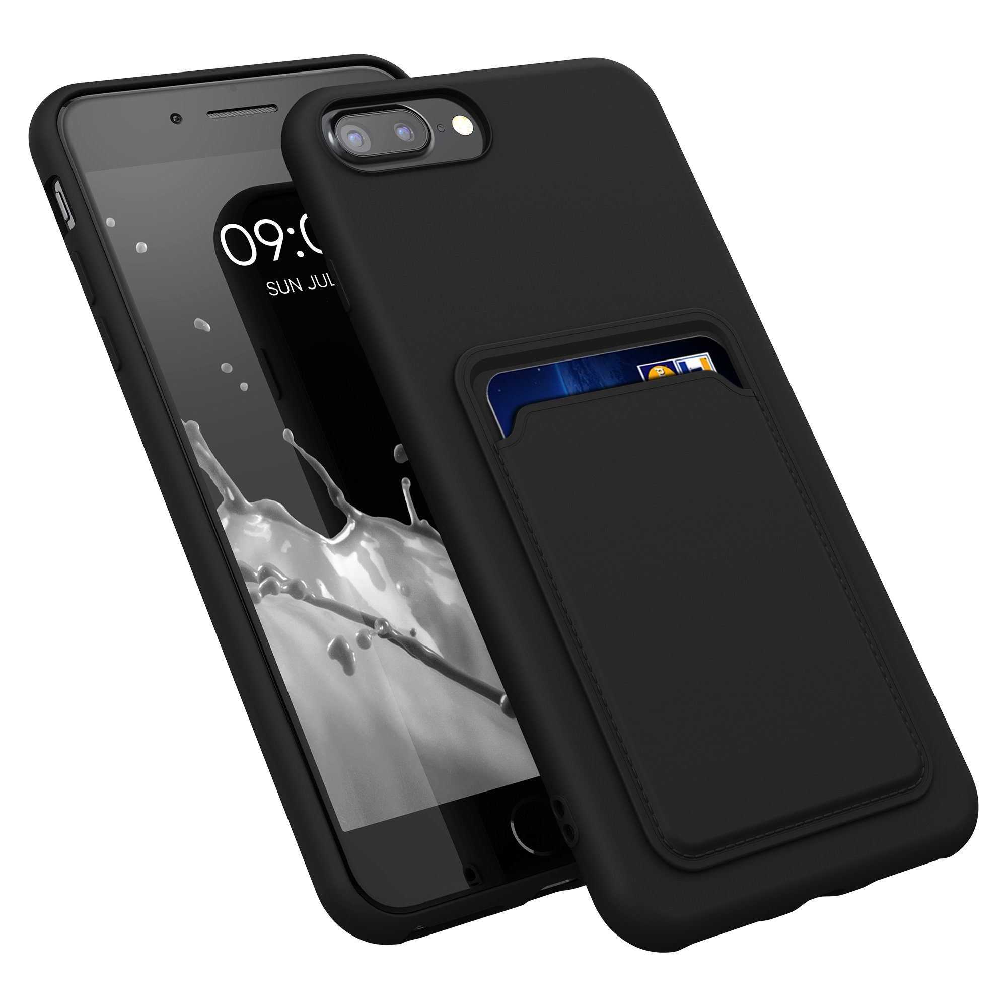 kwmobile Handyhülle Hülle für Apple iPhone 7 Plus / 8 Plus, Handyhülle mit Fach für Karten - Handy Cover Case