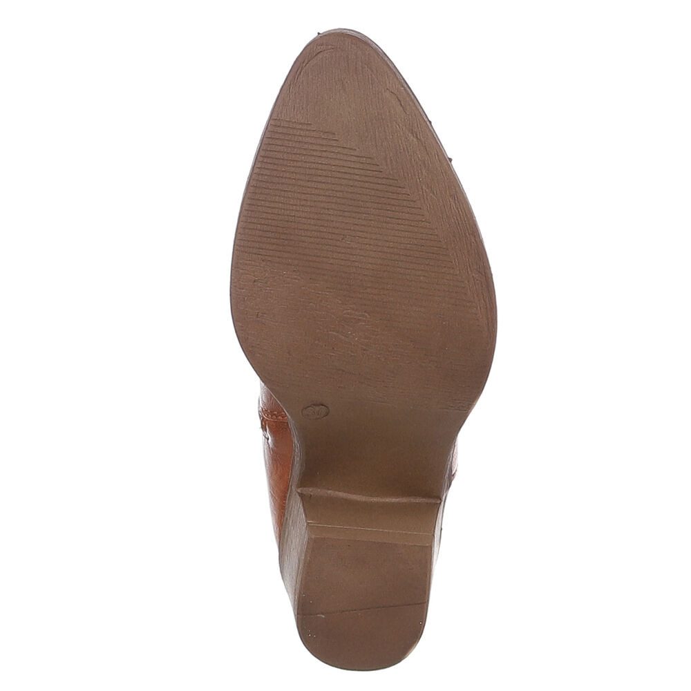 Ital-Design Damen Cowboyboots Western Westernstiefel (90152853) Blockabsatz Stiefel in Camel