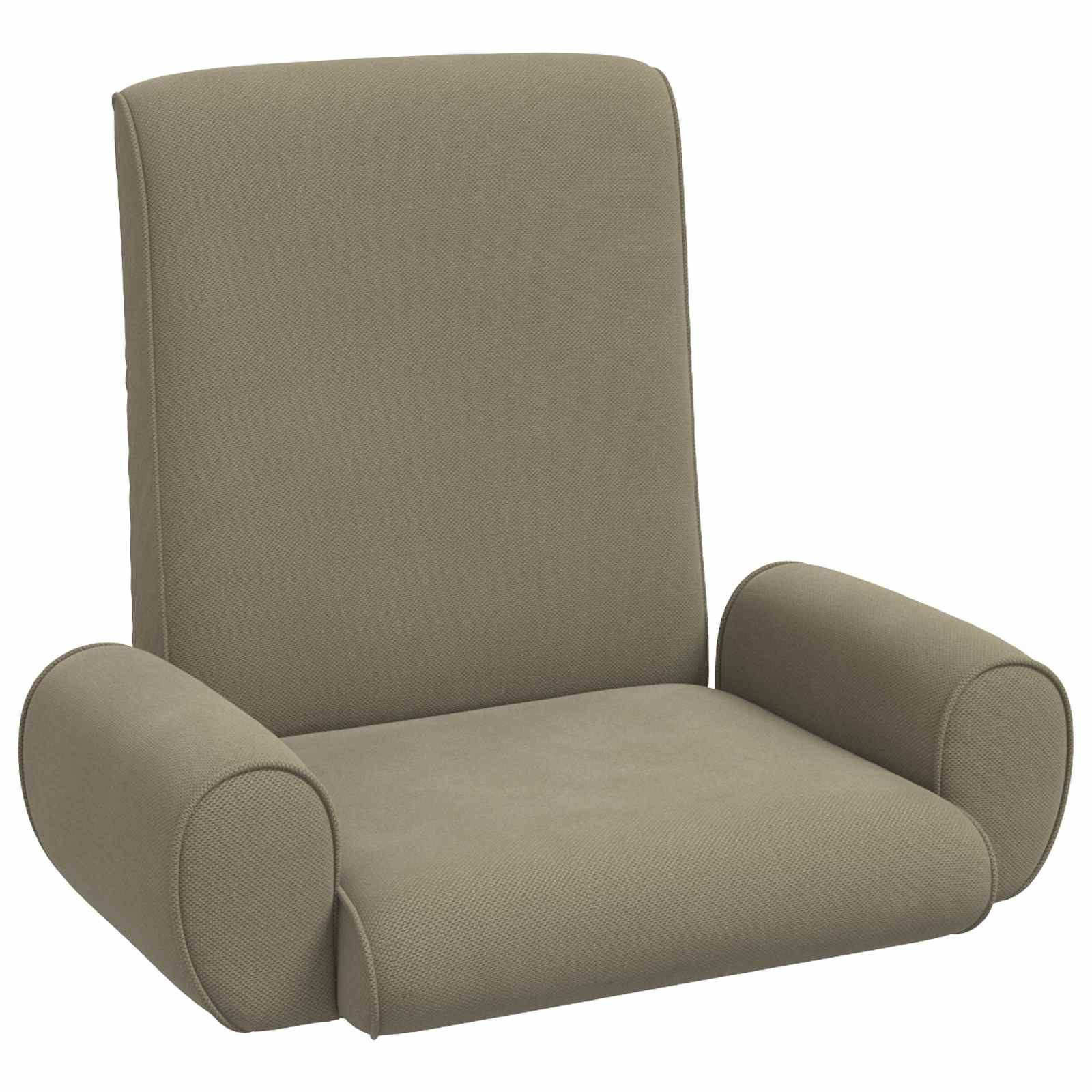 vidaXL Bodenkissen Verstellbarer Fußsessel Khaki Grobvelours