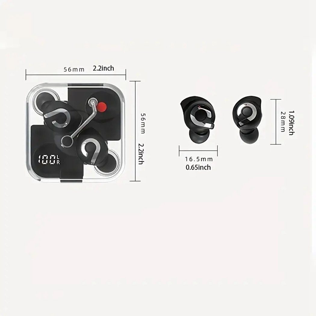 TUABUR Premium-Sport-Headset: kabellos, wasserdicht, Rauschunterdrückung Weiß Bluetooth-Kopfhörer