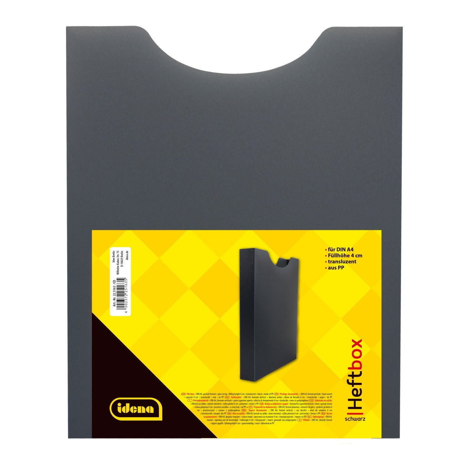 Idena Hefter Idena 225163 - Heftbox für DIN A4, Hochformat, aus PP, Füllhöhe 4 cm – Bild 3 von 5